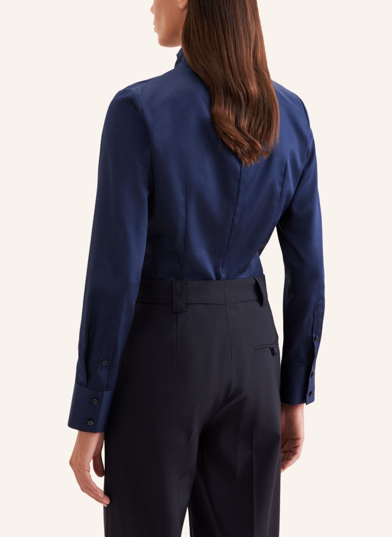 seidensticker Blouse met kelkkragen: DONKERBLAUW
