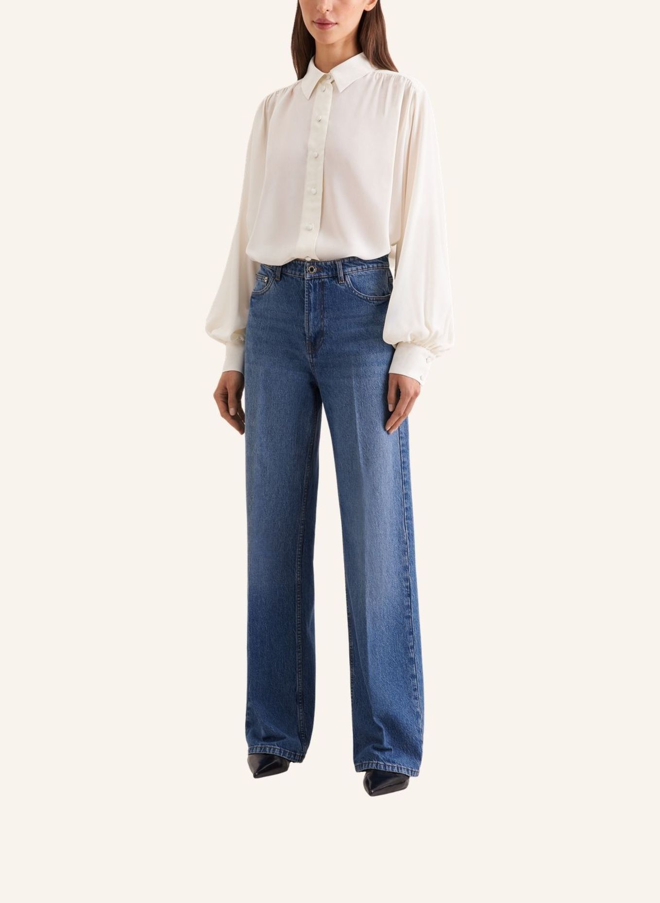 seidensticker 5-pocket denim: BLAUW