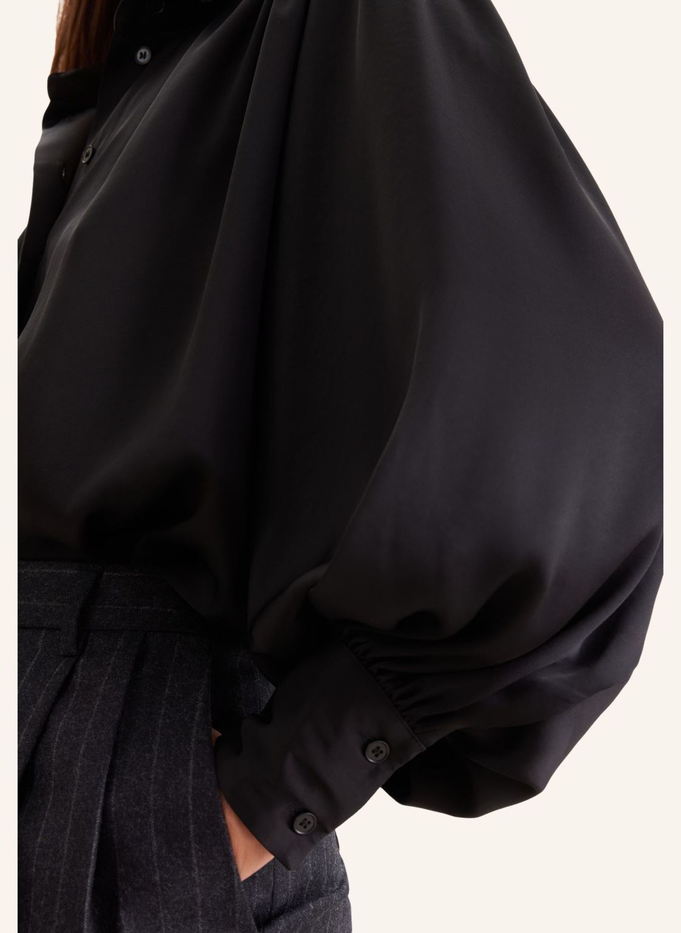 seidensticker Ausgestellte Bluse: SCHWARZ
