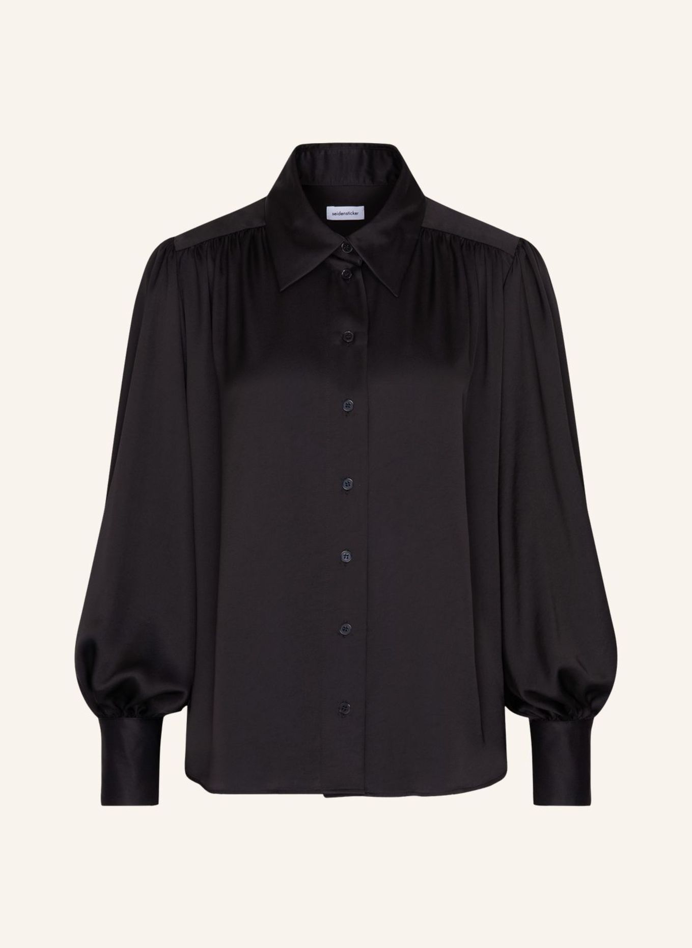 seidensticker Ausgestellte Bluse: SCHWARZ