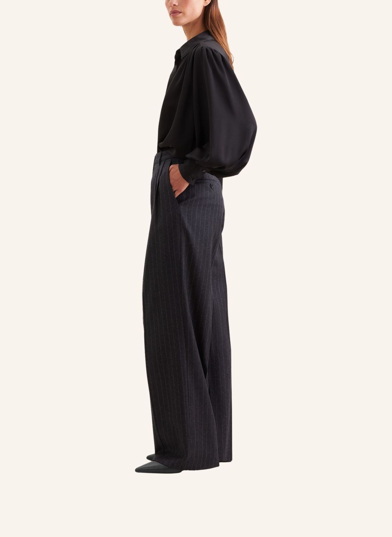 seidensticker Ausgestellte Bluse: SCHWARZ