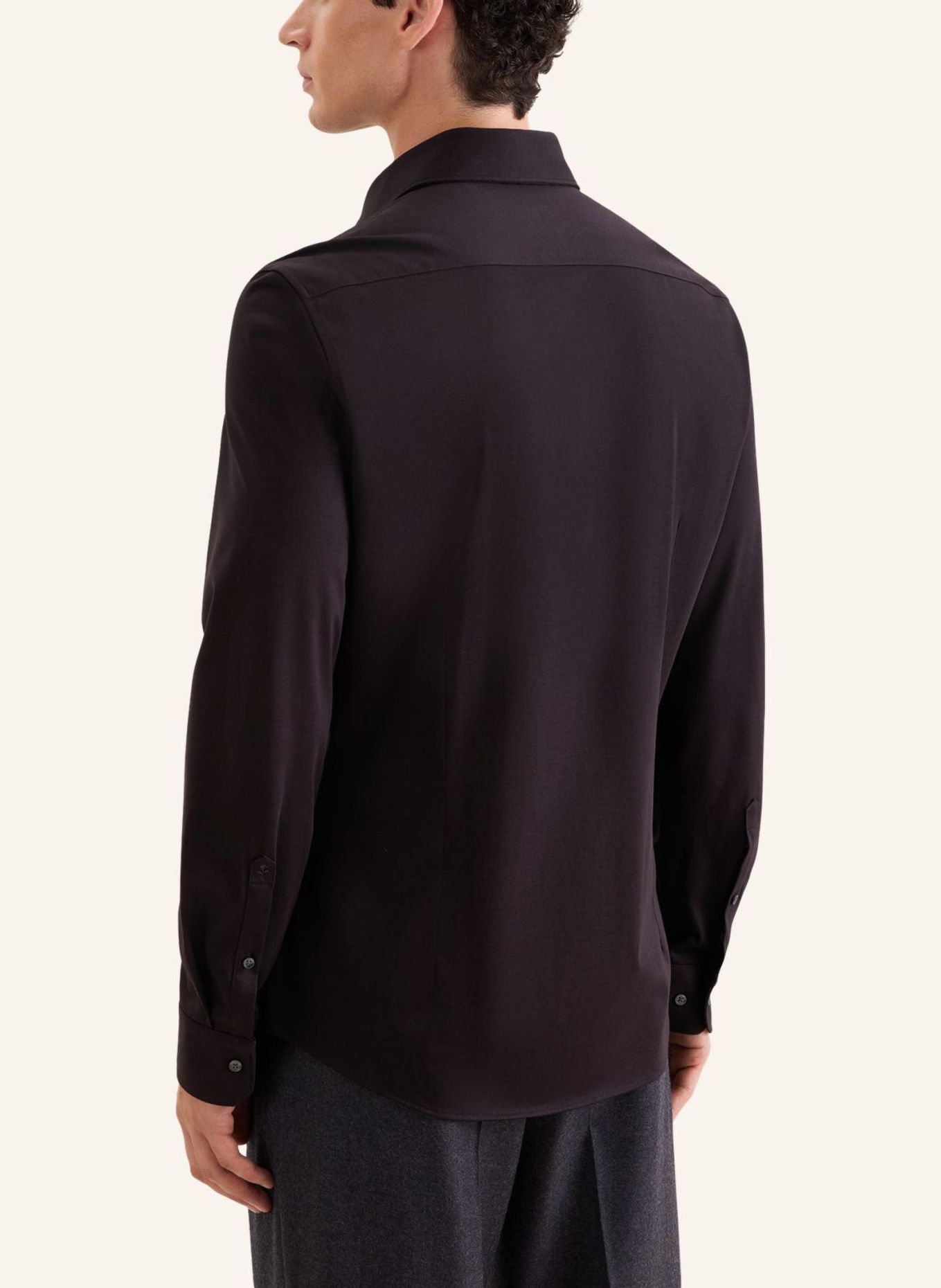 seidensticker Koszula dżersejowa o kroju slim fit: CZARNY