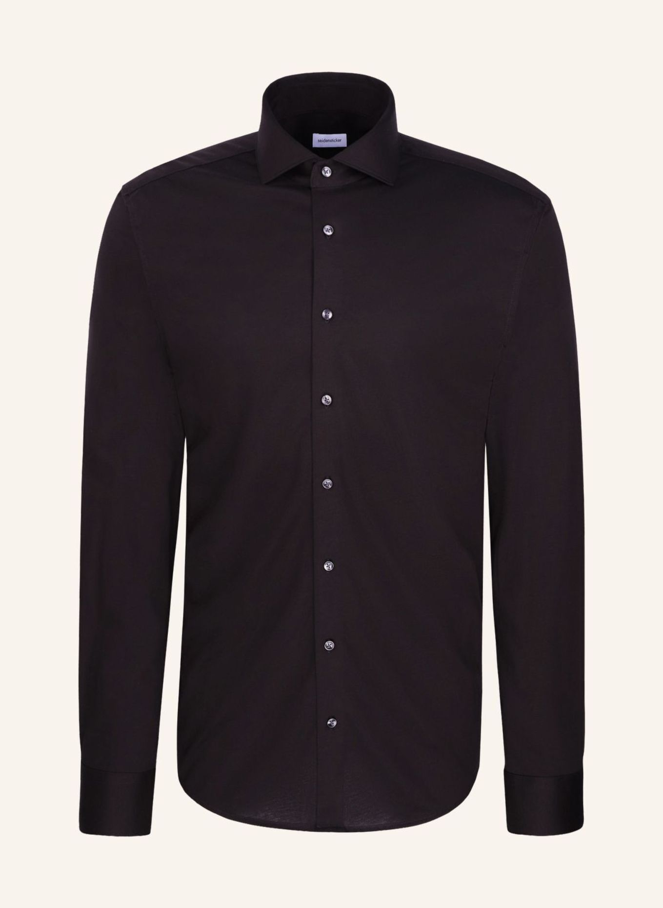 seidensticker Koszula dżersejowa o kroju slim fit: CZARNY