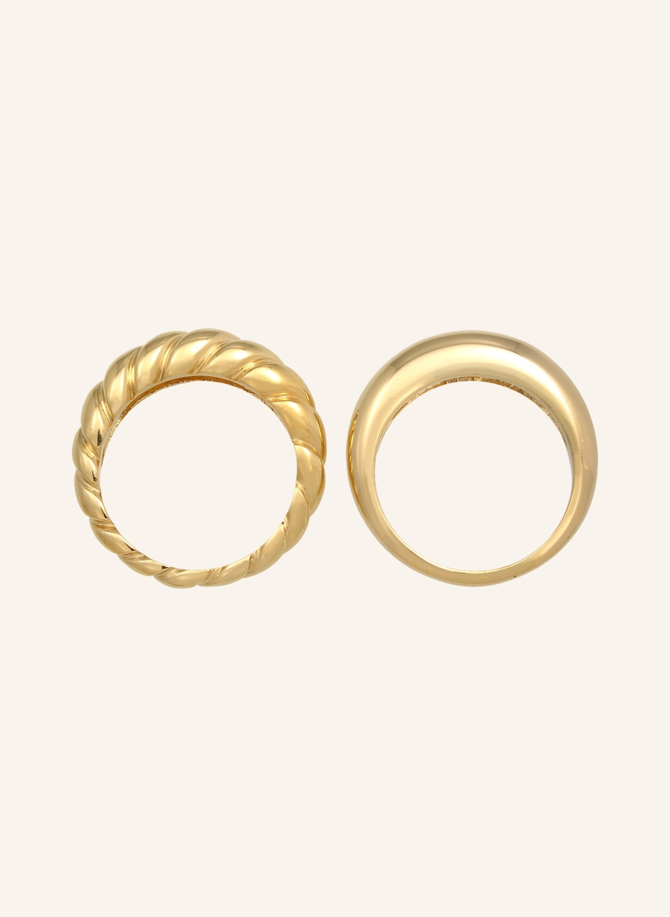 elli PREMIUM 2er-Set Ringe, Farbe: GOLD (Bild 2)