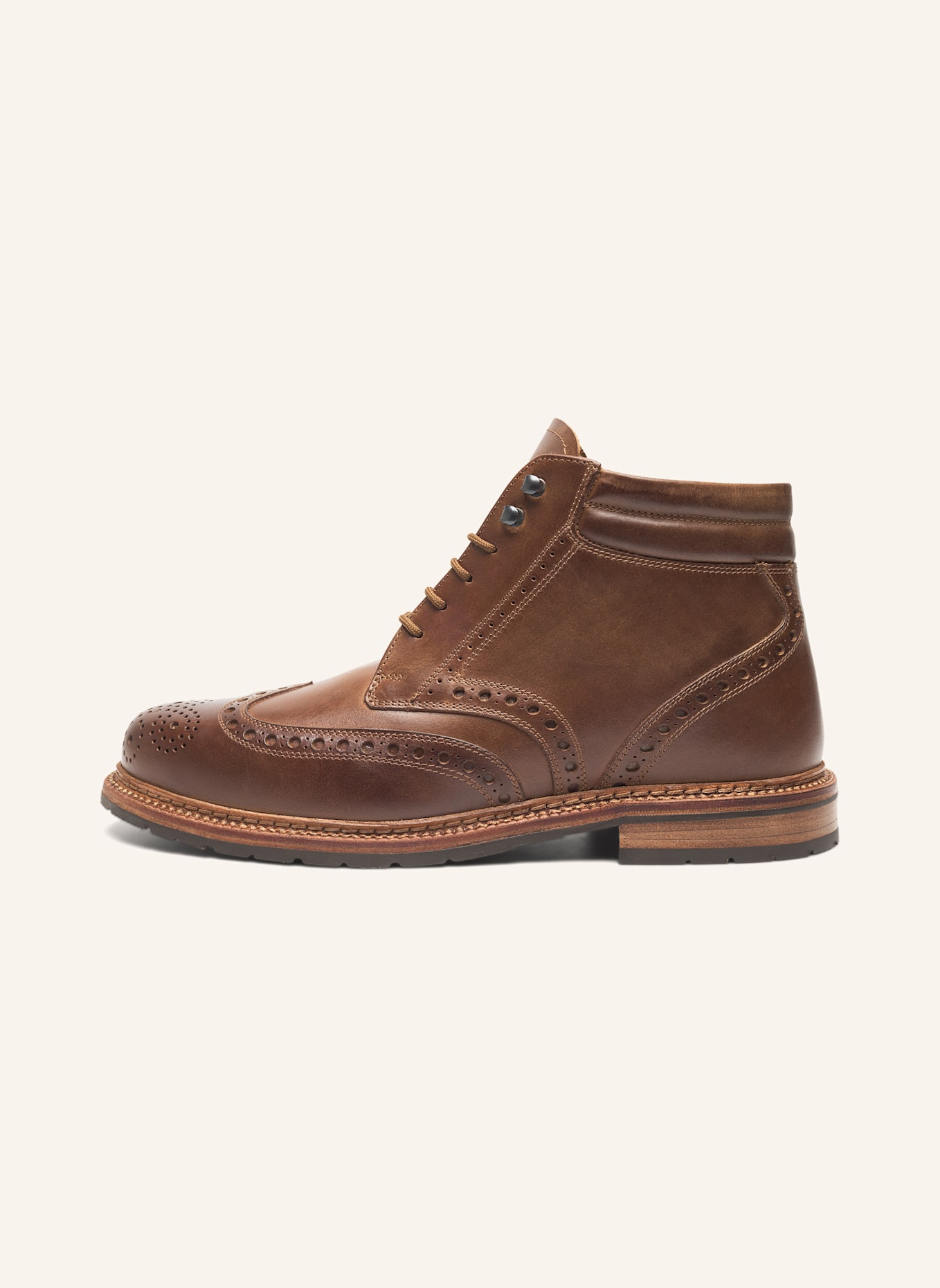 HEINRICH DINKELACKER Schnürboots BUDA FULL BROGUE H, Farbe: CAMEL (Bild 5)