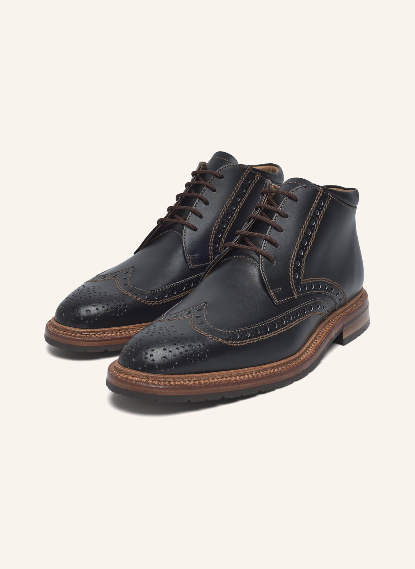 HEINRICH DINKELACKER Boots LUZERN FULL-BROGUE SC, Farbe: SCHWARZ (Bild 1)