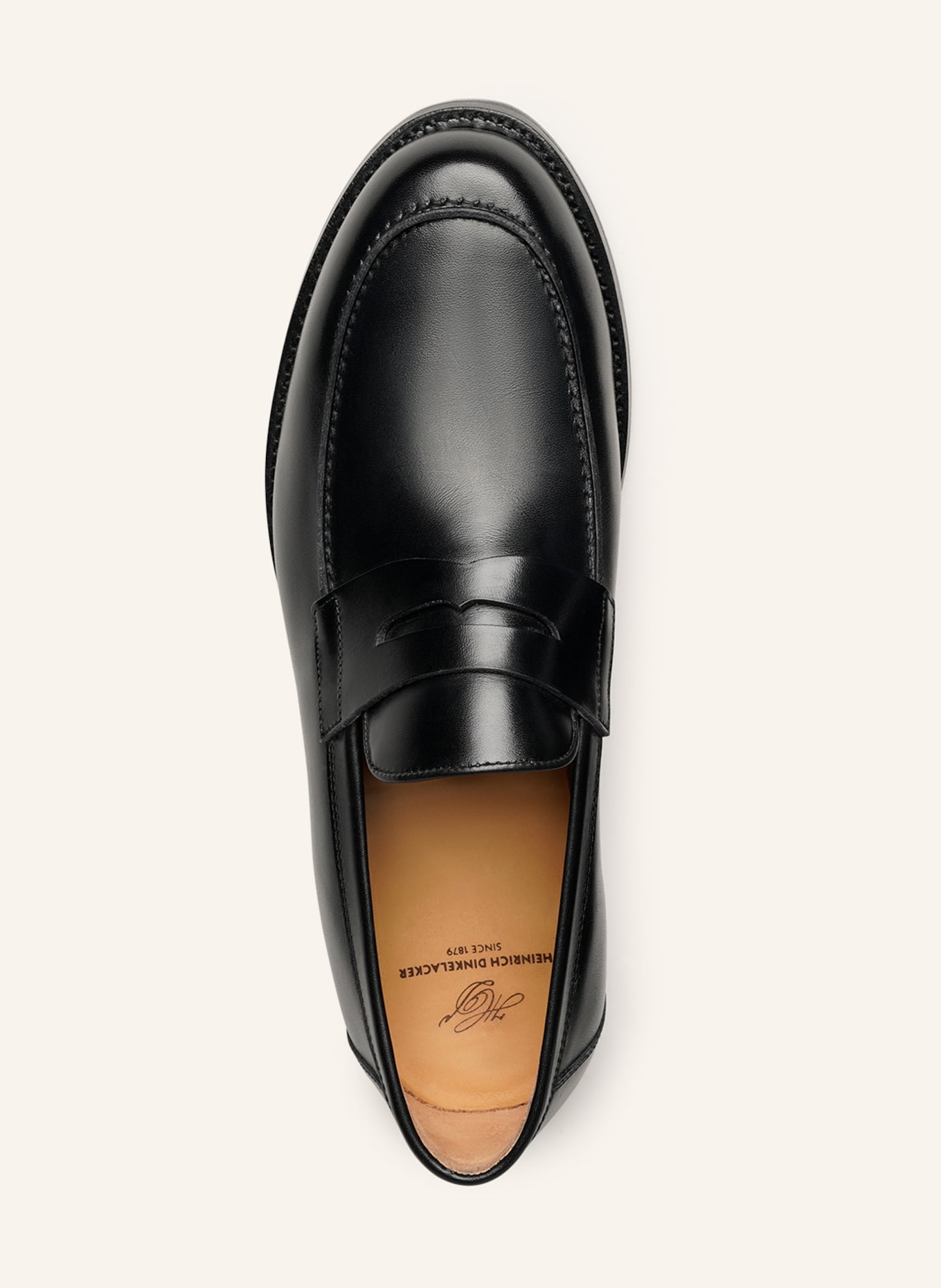 HEINRICH DINKELACKER Slipper WIEN PLAIN BC: SCHWARZ