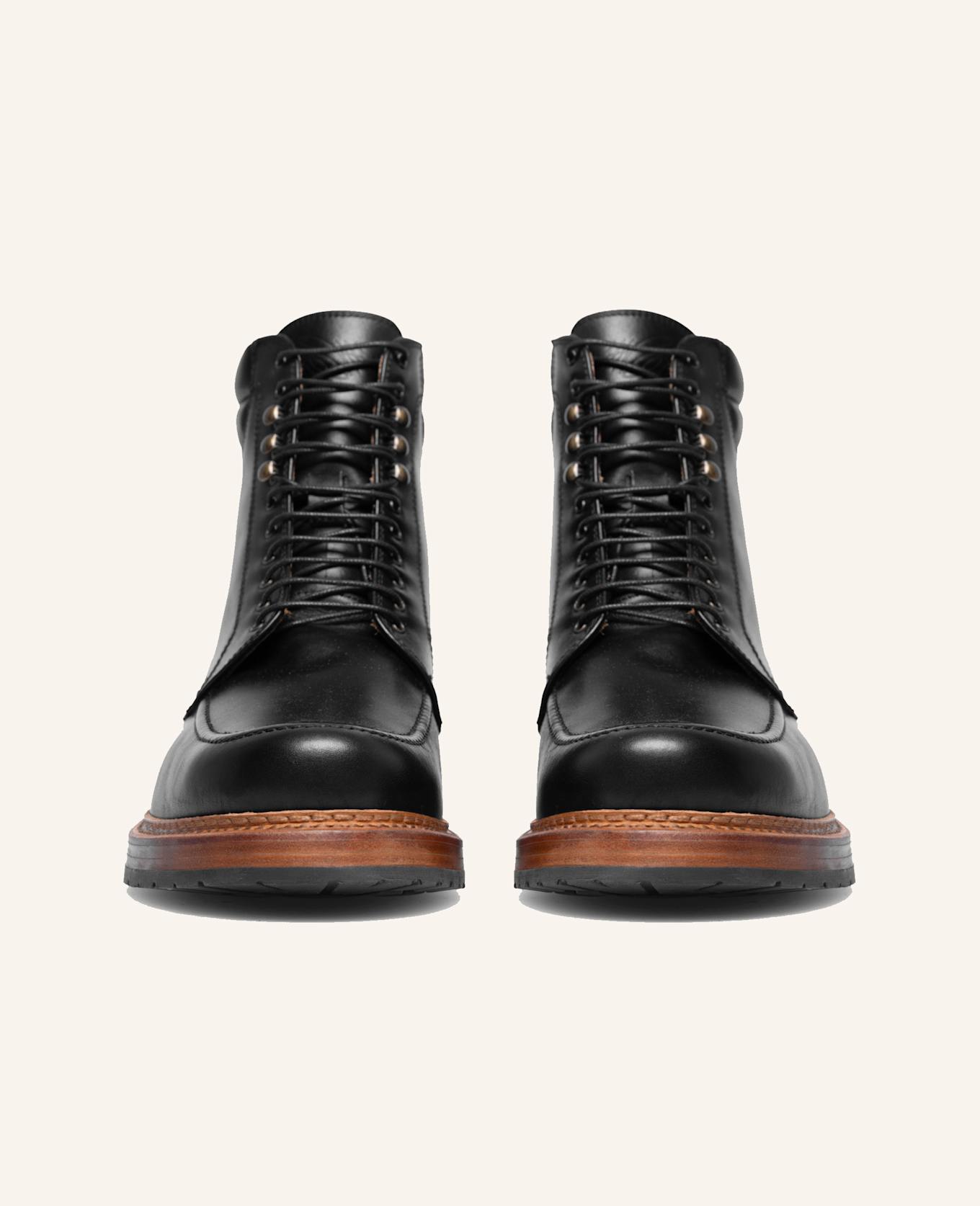 HEINRICH DINKELACKER Schnürboots RIO PLAIN BC: SCHWARZ