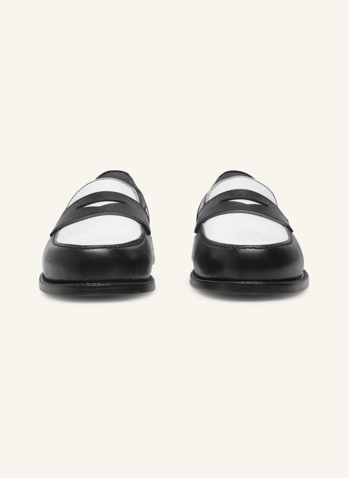 Henry Stevens Loafer HAYWOOD PL: SCHWARZ/ WEISS