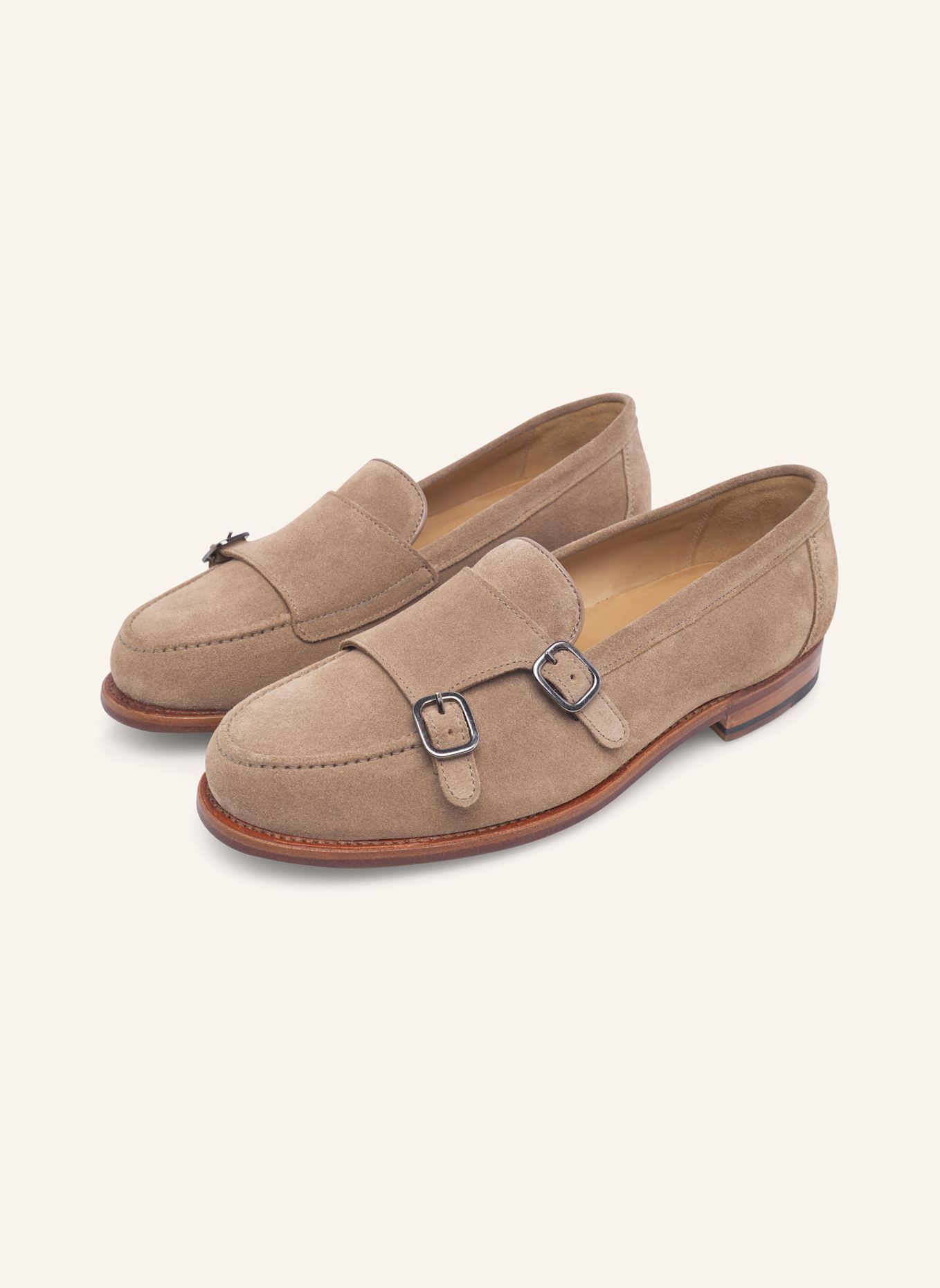HEINRICH DINKELACKER Loafer WIEN DOUBLE MONK V: BEIGE