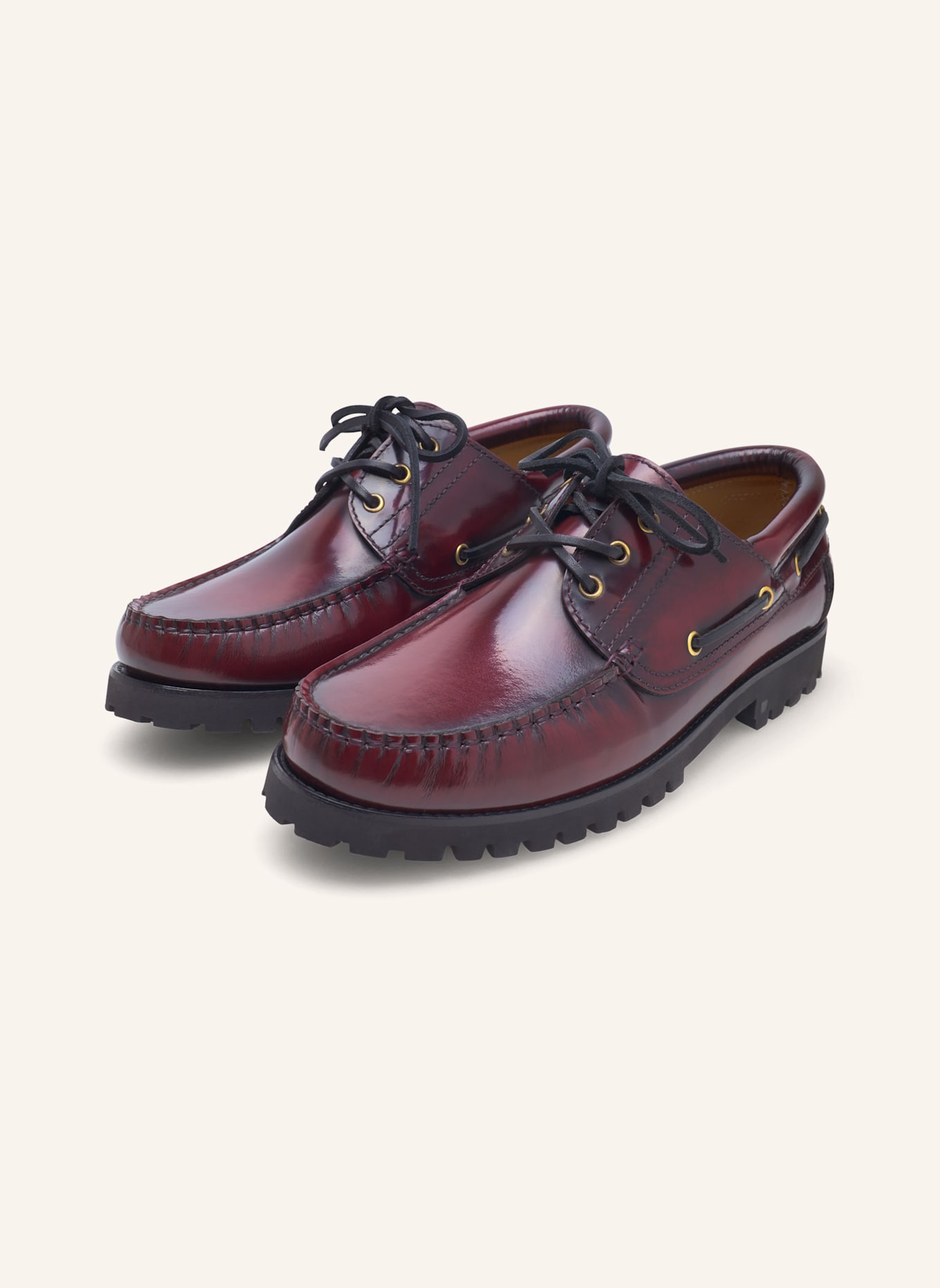 Henry Stevens Bootsschuh MORGAN M DS: DUNKELROT