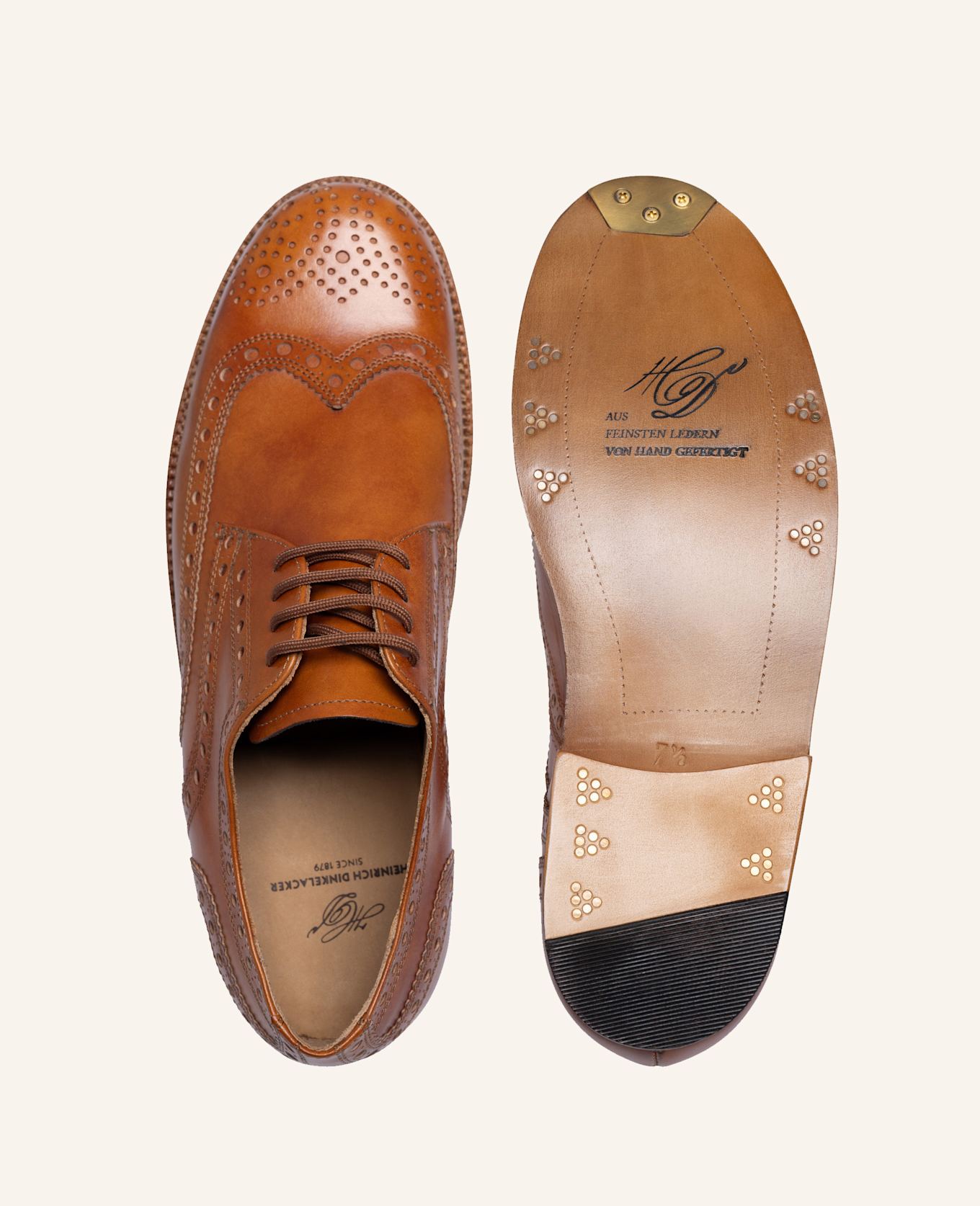 HEINRICH DINKELACKER Schnürer RIO FULL-BROGUE TC: COGNAC