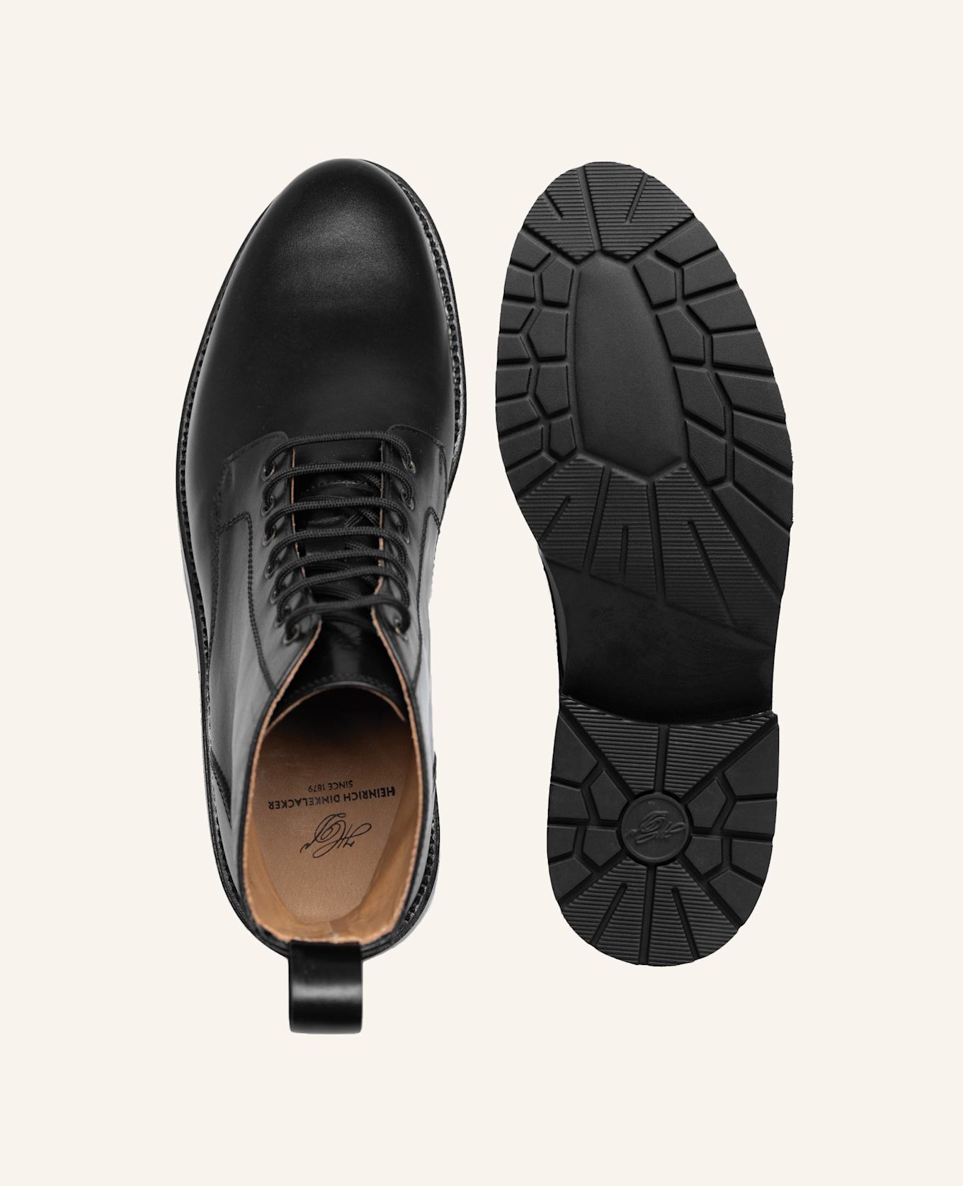 HEINRICH DINKELACKER Schnürboots BUDA PLAIN BC: SCHWARZ