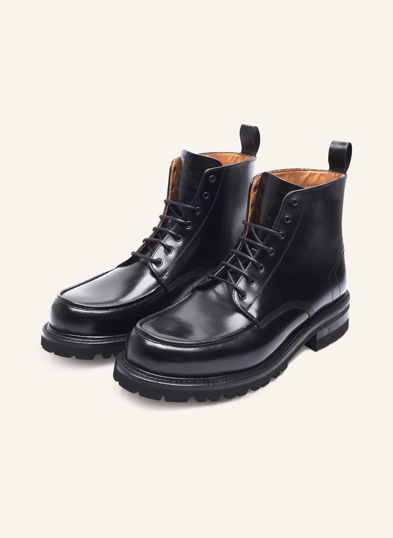 Henry Stevens Schnürboots HARRY NB5: SCHWARZ