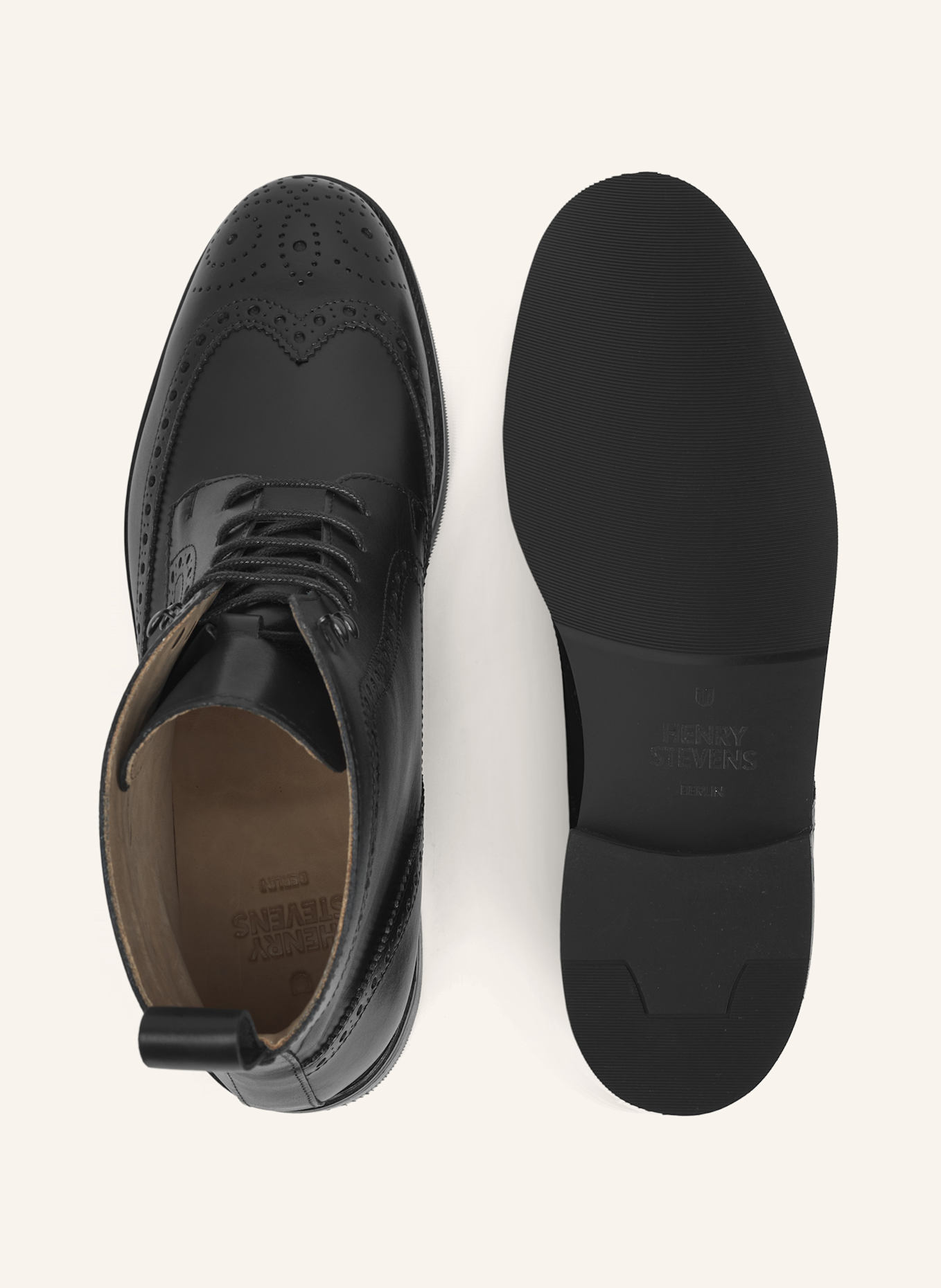 Henry Stevens Schnürboots WINSTON FBDB2: SCHWARZ