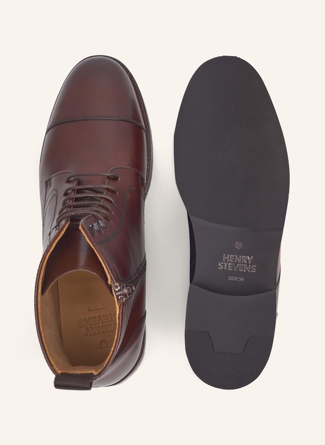 Henry Stevens Schnürboots WINSTON CDB2: DUNKELBRAUN