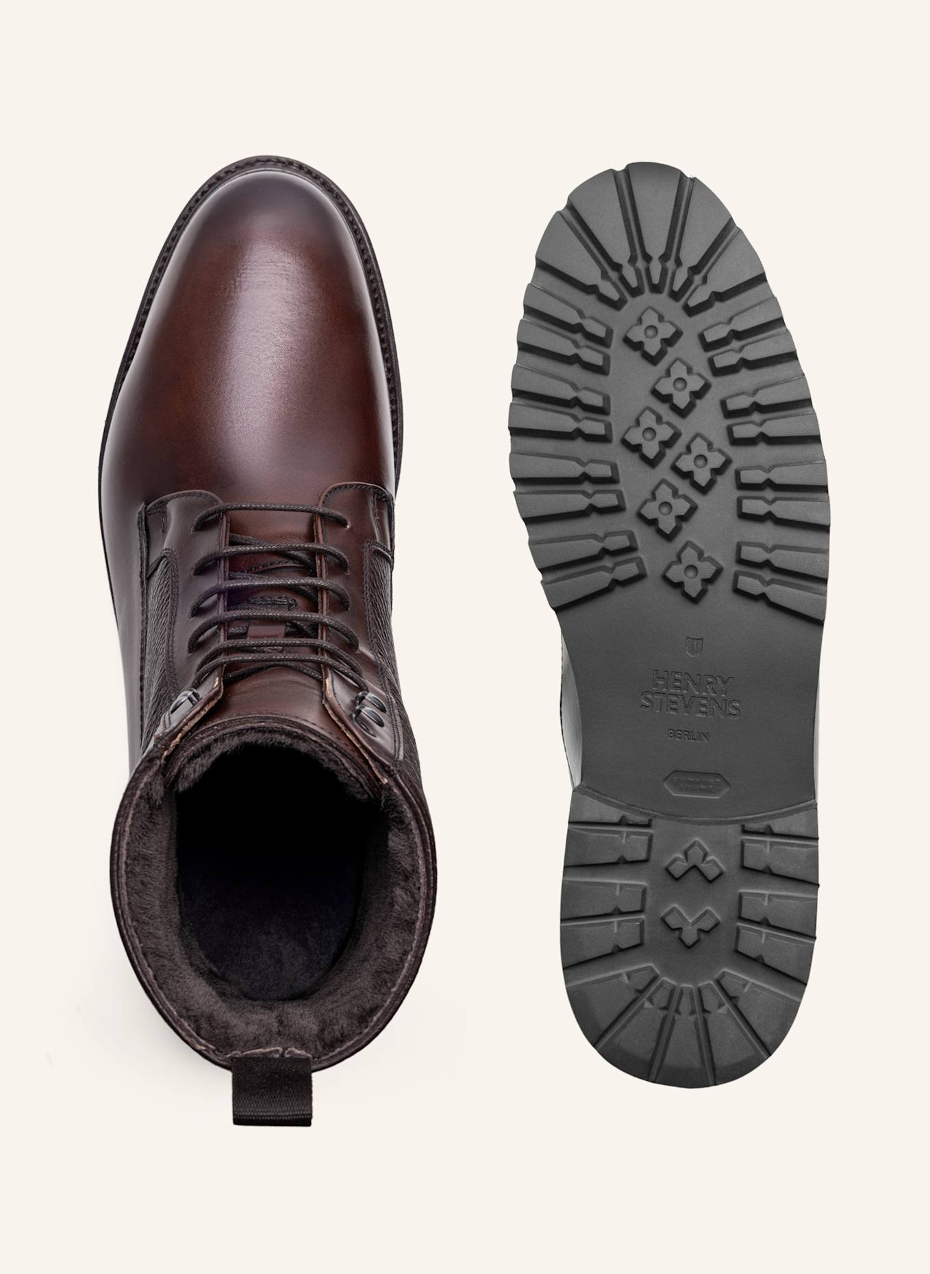 Henry Stevens Schnürboots WINSTON PDB5: DUNKELBRAUN