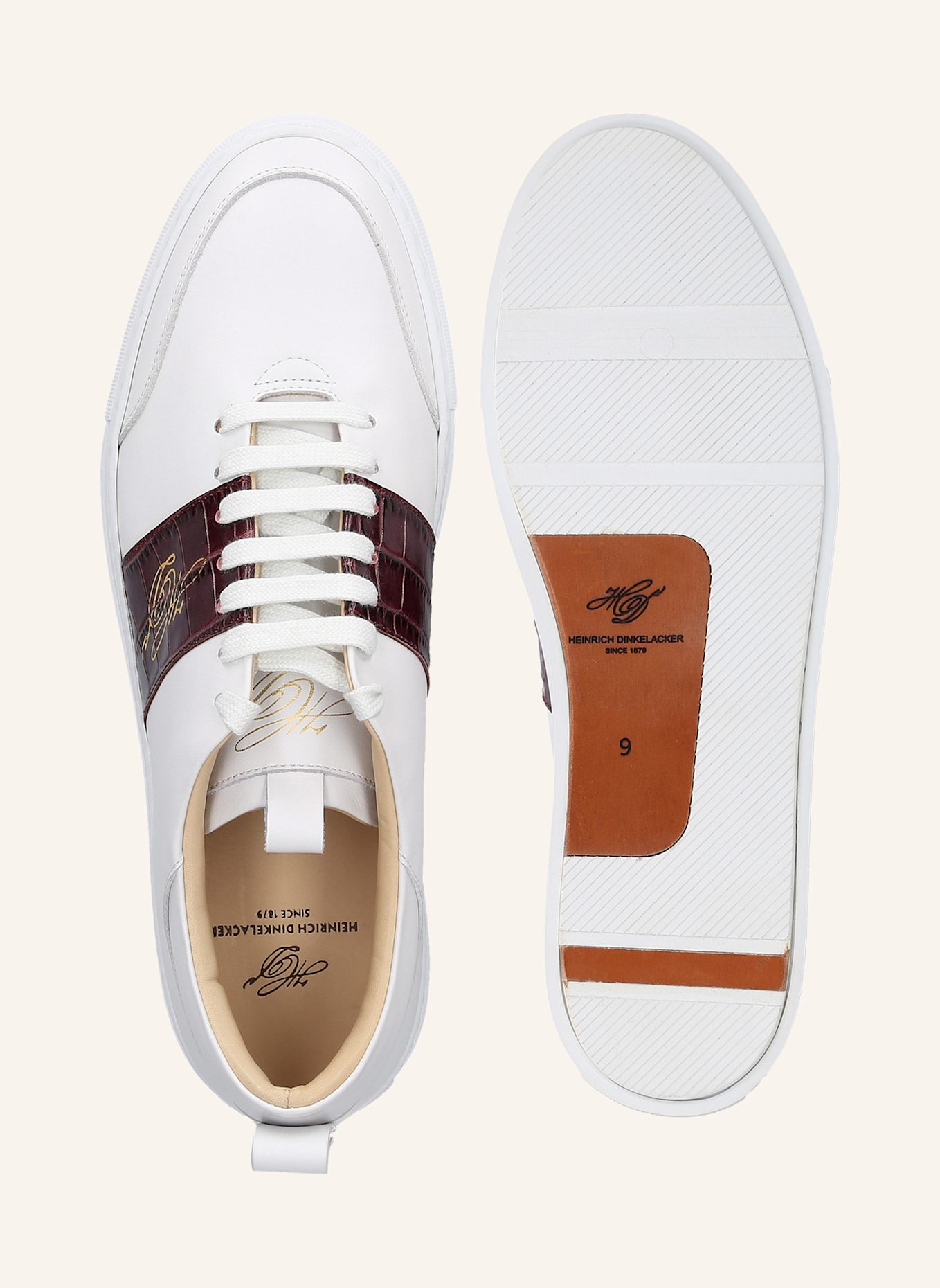 HEINRICH DINKELACKER Sneaker TURIN TENNIS SNEAKER NP: SCHWARZ/ ROT