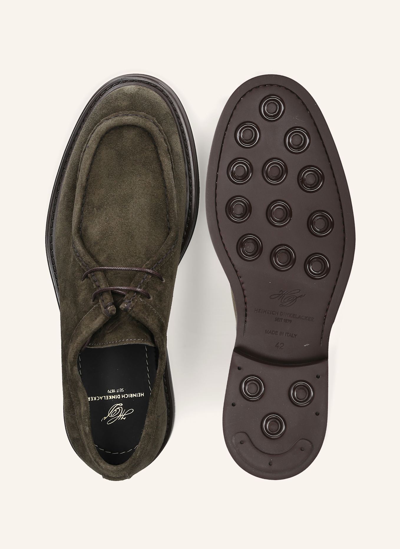 HEINRICH DINKELACKER Schnürer FLORENZ PLAIN V: DUNKELGRÜN