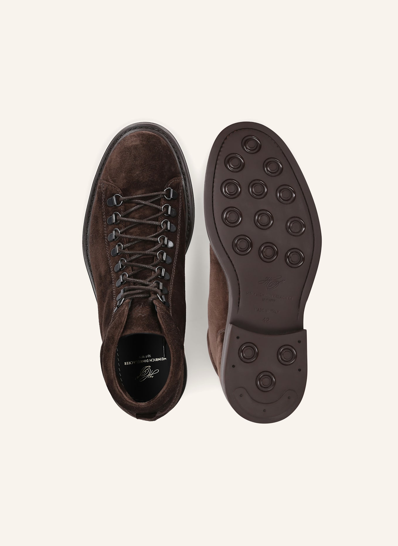 HEINRICH DINKELACKER Hiking Boots FLORENZ PLAIN V: DUNKELBRAUN