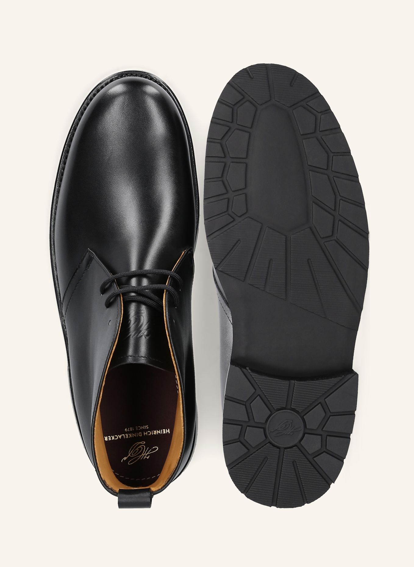 HEINRICH DINKELACKER Schnürboots RIO PLAIN BC: SCHWARZ