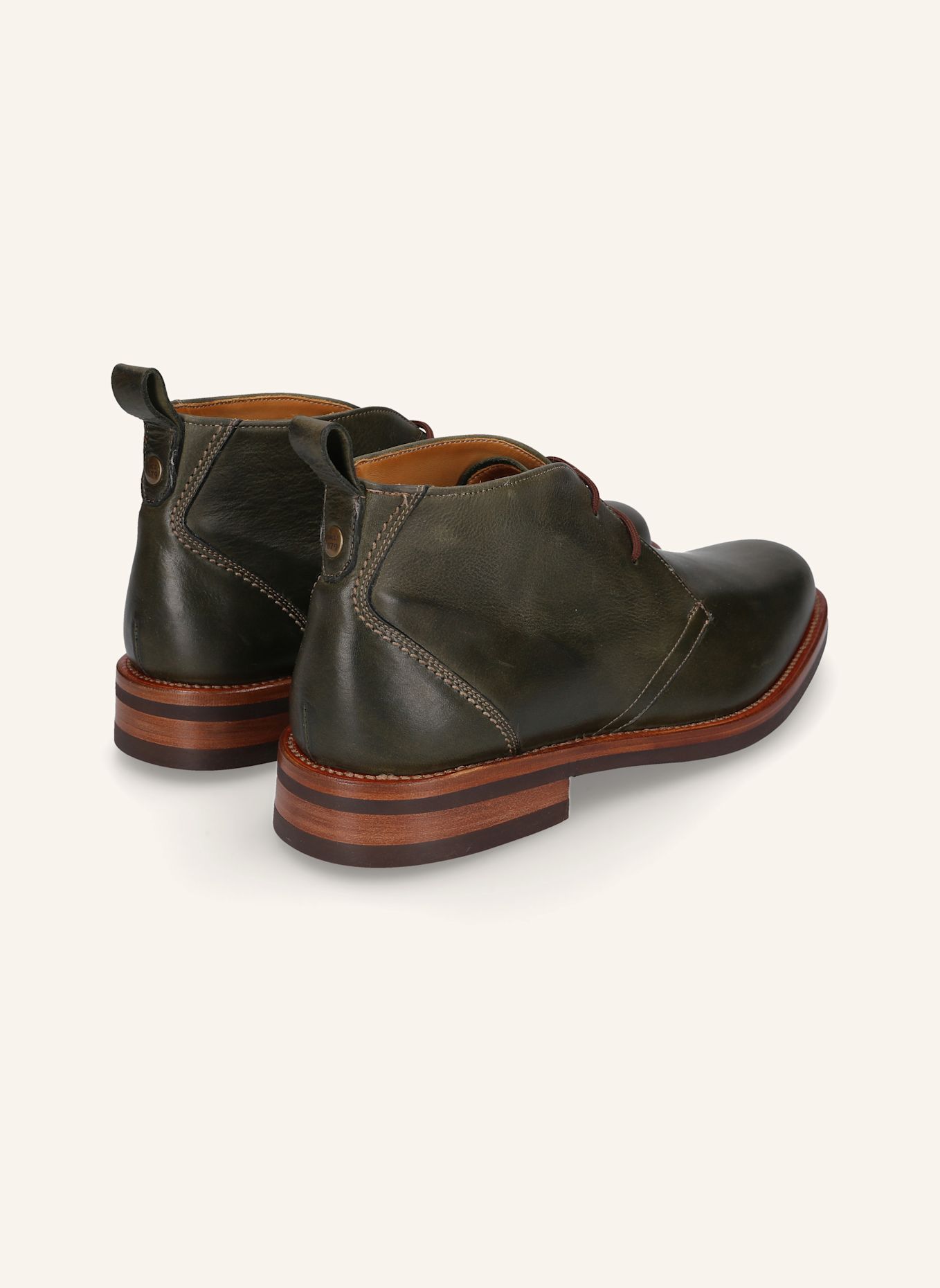 HEINRICH DINKELACKER Schnürboots GENF PLAIN N: DUNKELGRÜN