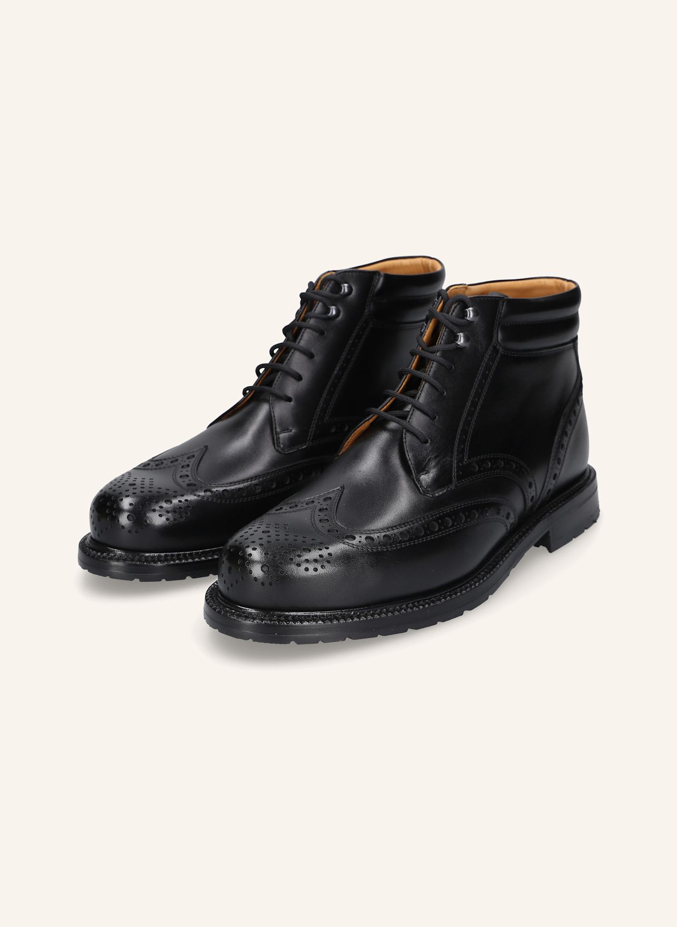 HEINRICH DINKELACKER Schnürboots BUDA FULL BROGUE BC: SCHWARZ
