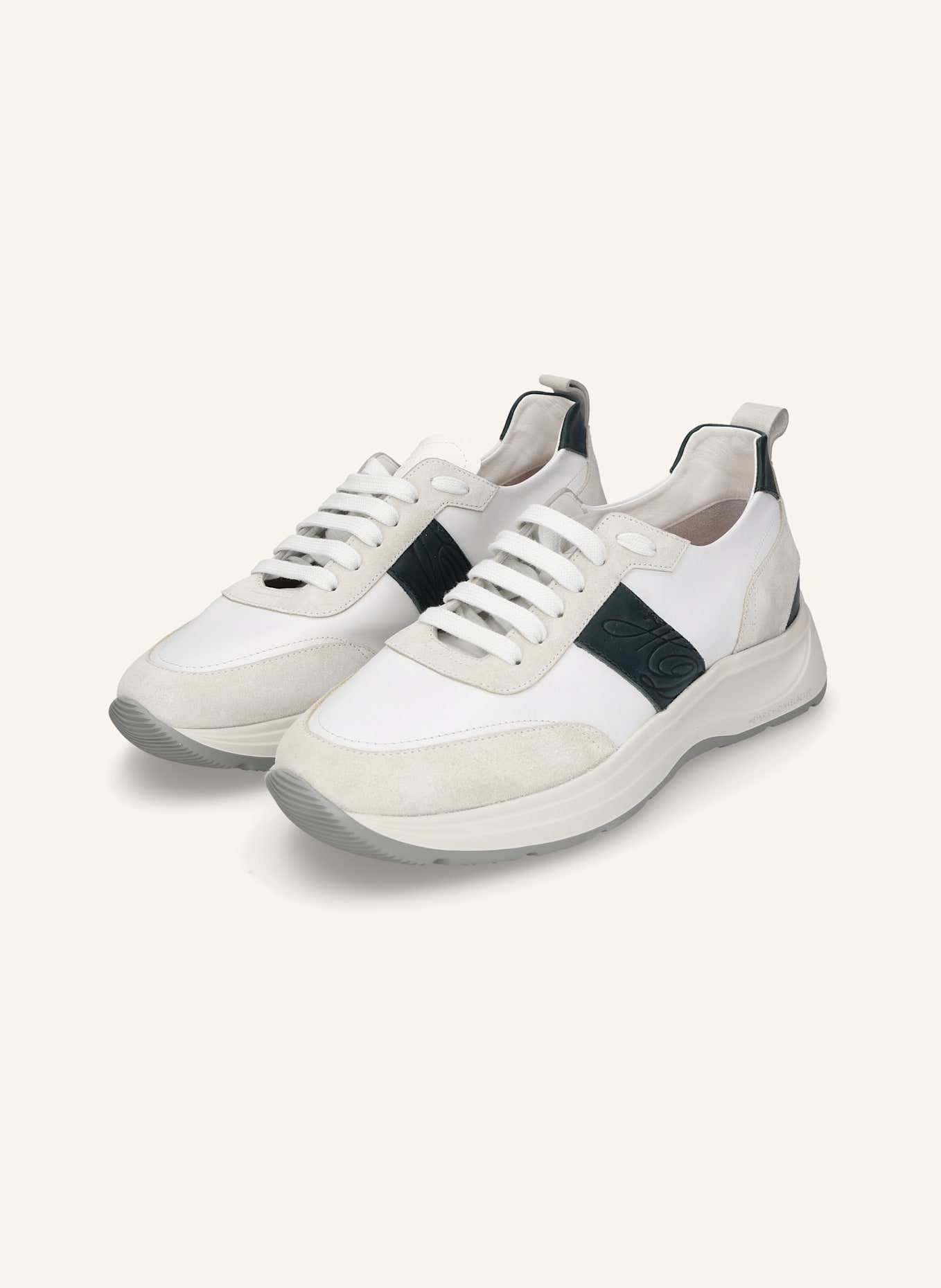 HEINRICH DINKELACKER Sneaker TORONTO SNEAKER CL: WEISS/ PETROL