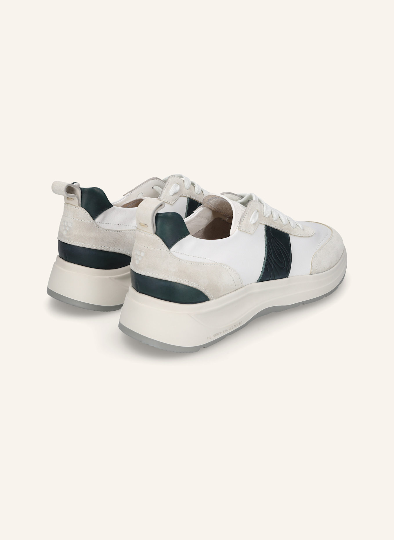 HEINRICH DINKELACKER Sneaker TORONTO SNEAKER CL: WEISS/ PETROL