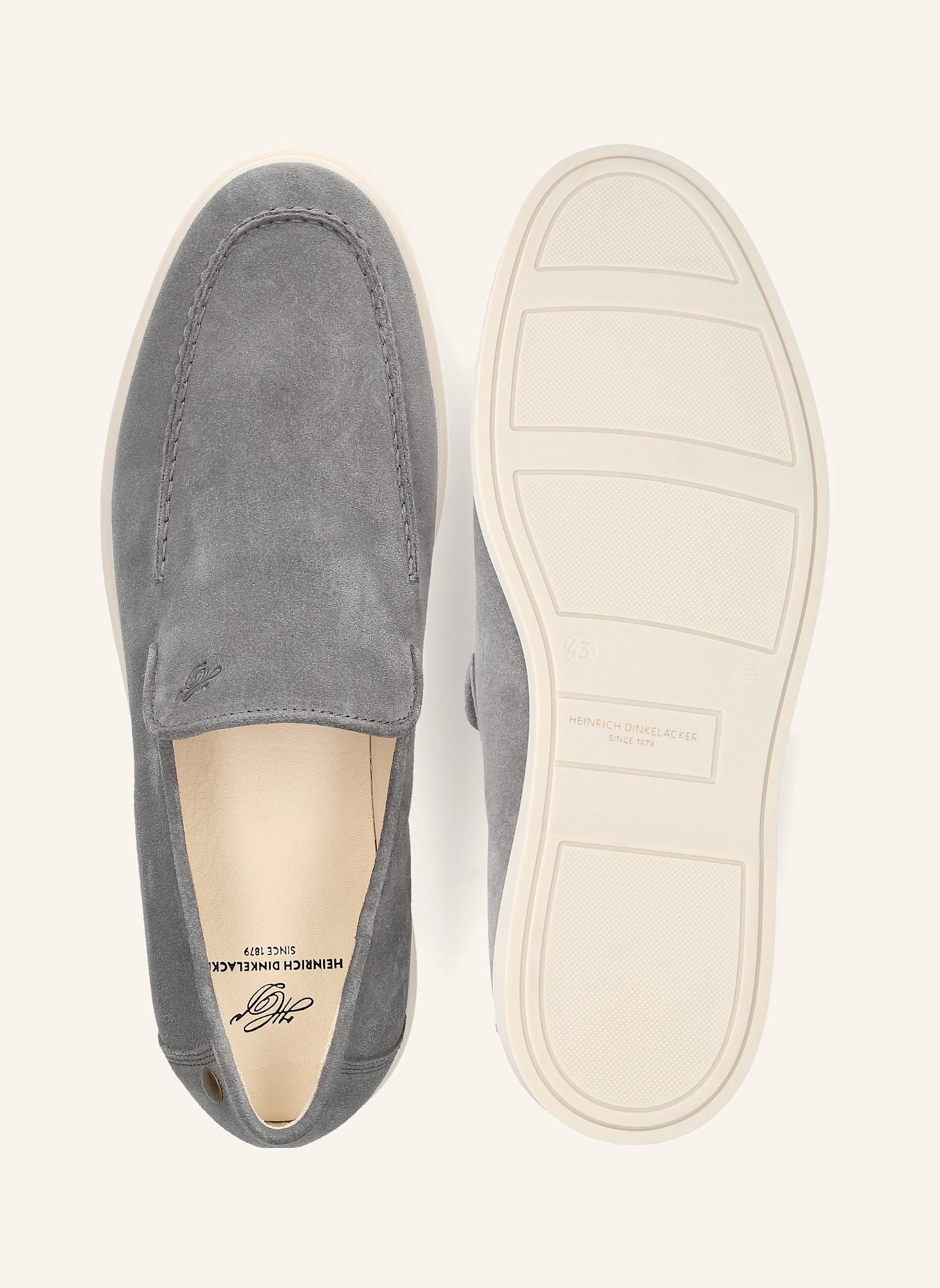 HEINRICH DINKELACKER Loafer GENUA PLAIN LOAFER V: GRAU