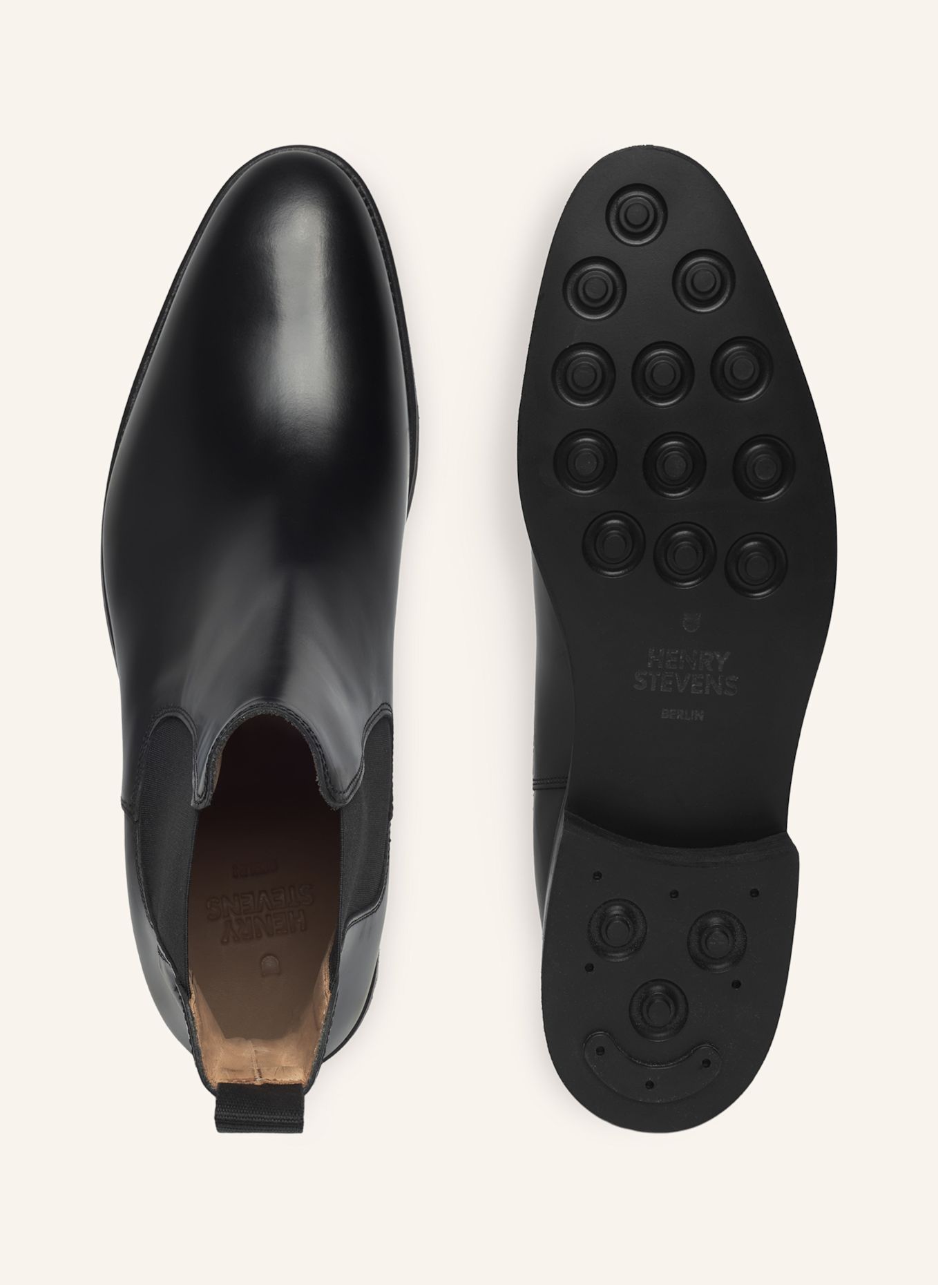 Henry Stevens Chelsea Boots MARSHALL CB4: SCHWARZ