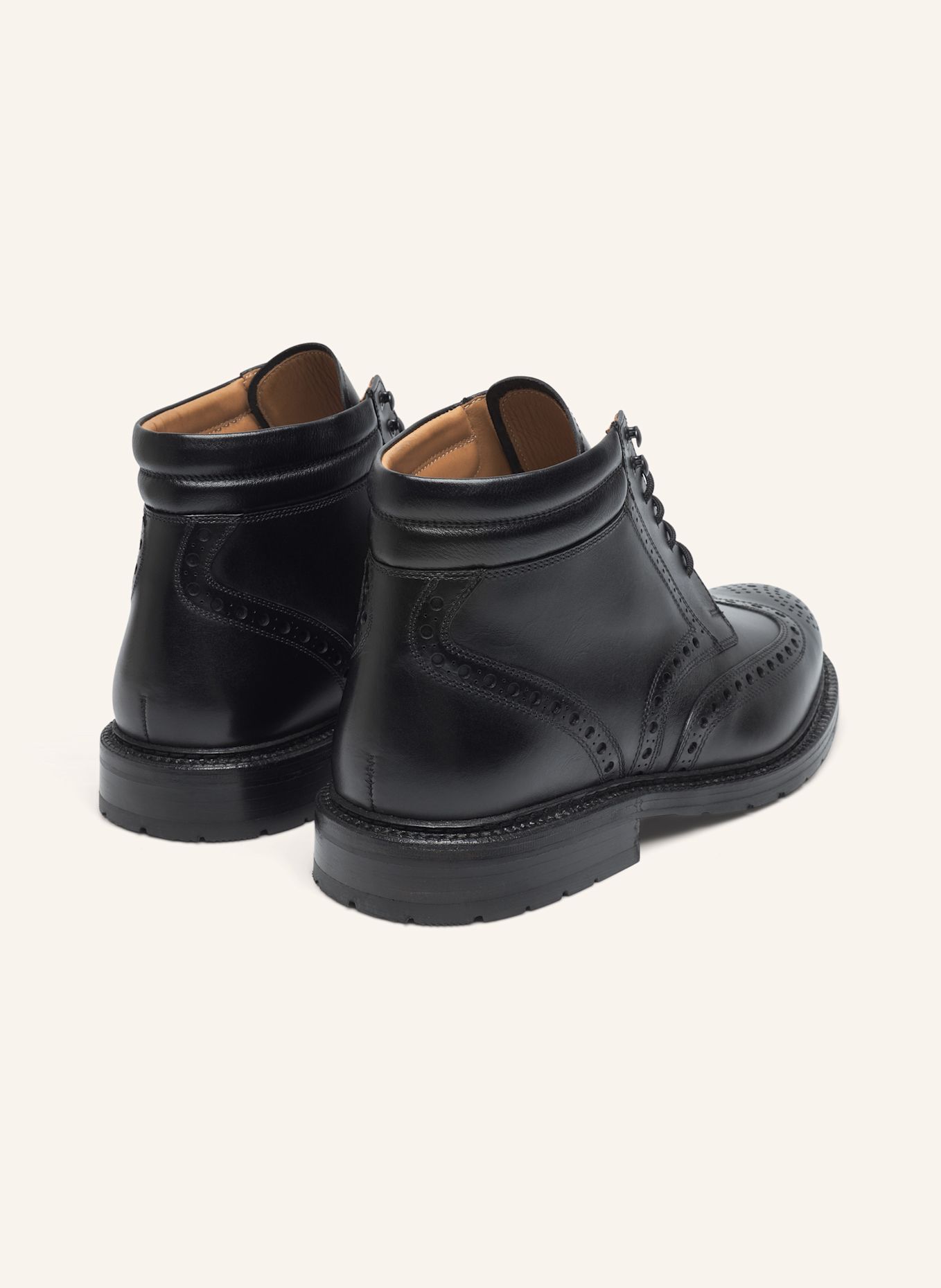 HEINRICH DINKELACKER Botki sznurowane JANOSH K FULL-BROGUE BC: CZARNY