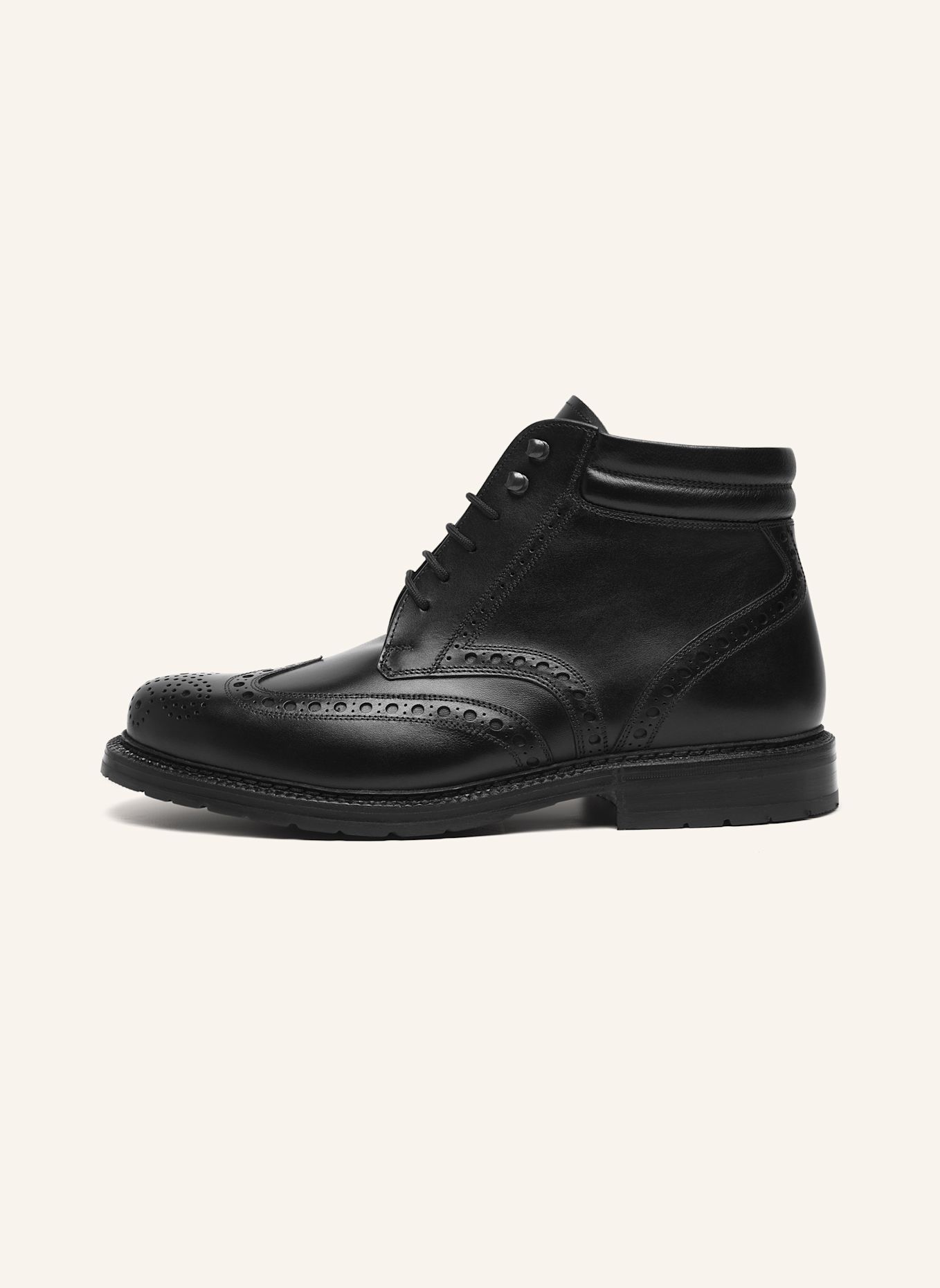 HEINRICH DINKELACKER Botki sznurowane JANOSH K FULL-BROGUE BC: CZARNY