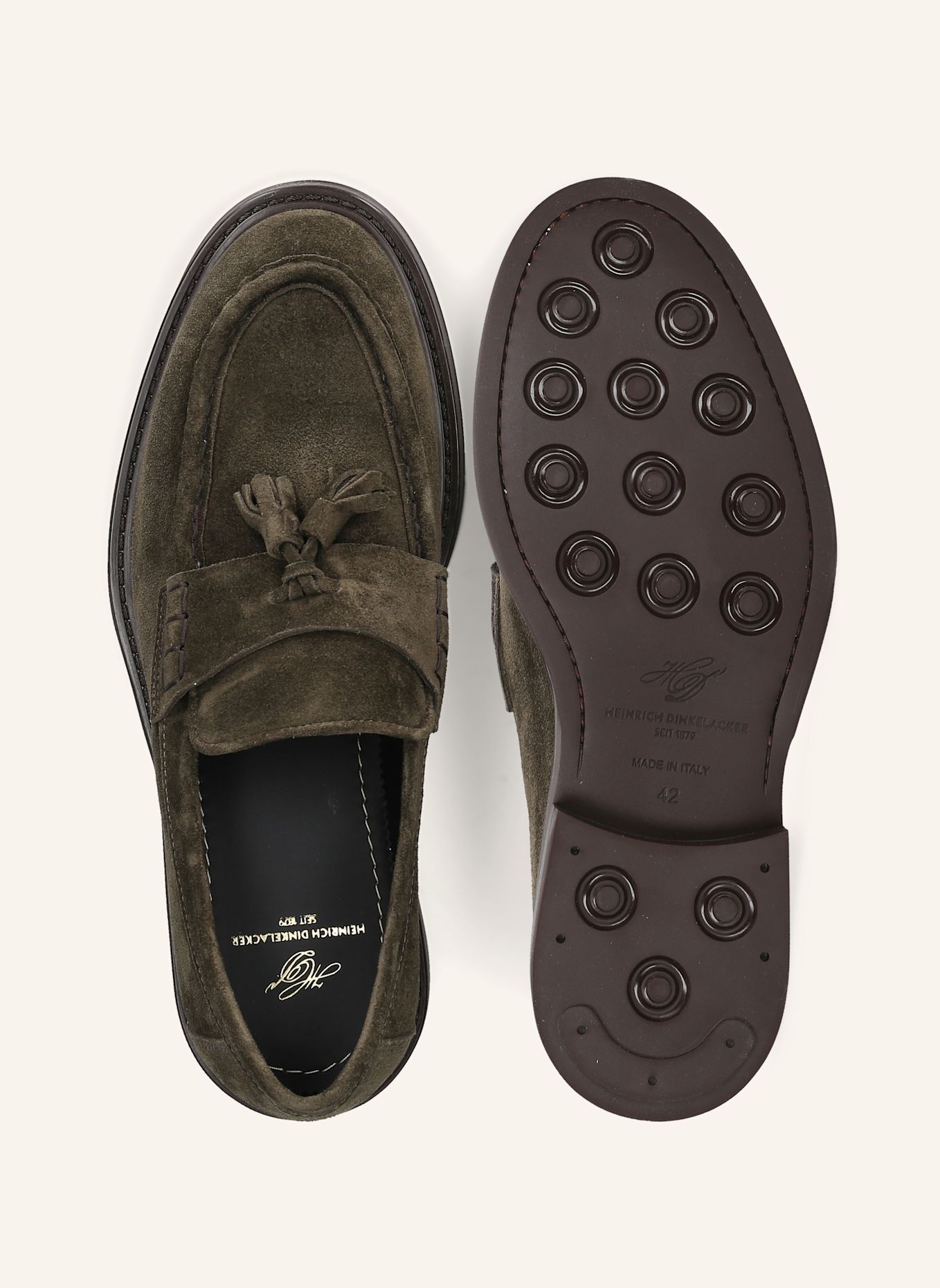 HEINRICH DINKELACKER Loafer FLORENZ PLAIN V: DUNKELGRÜN