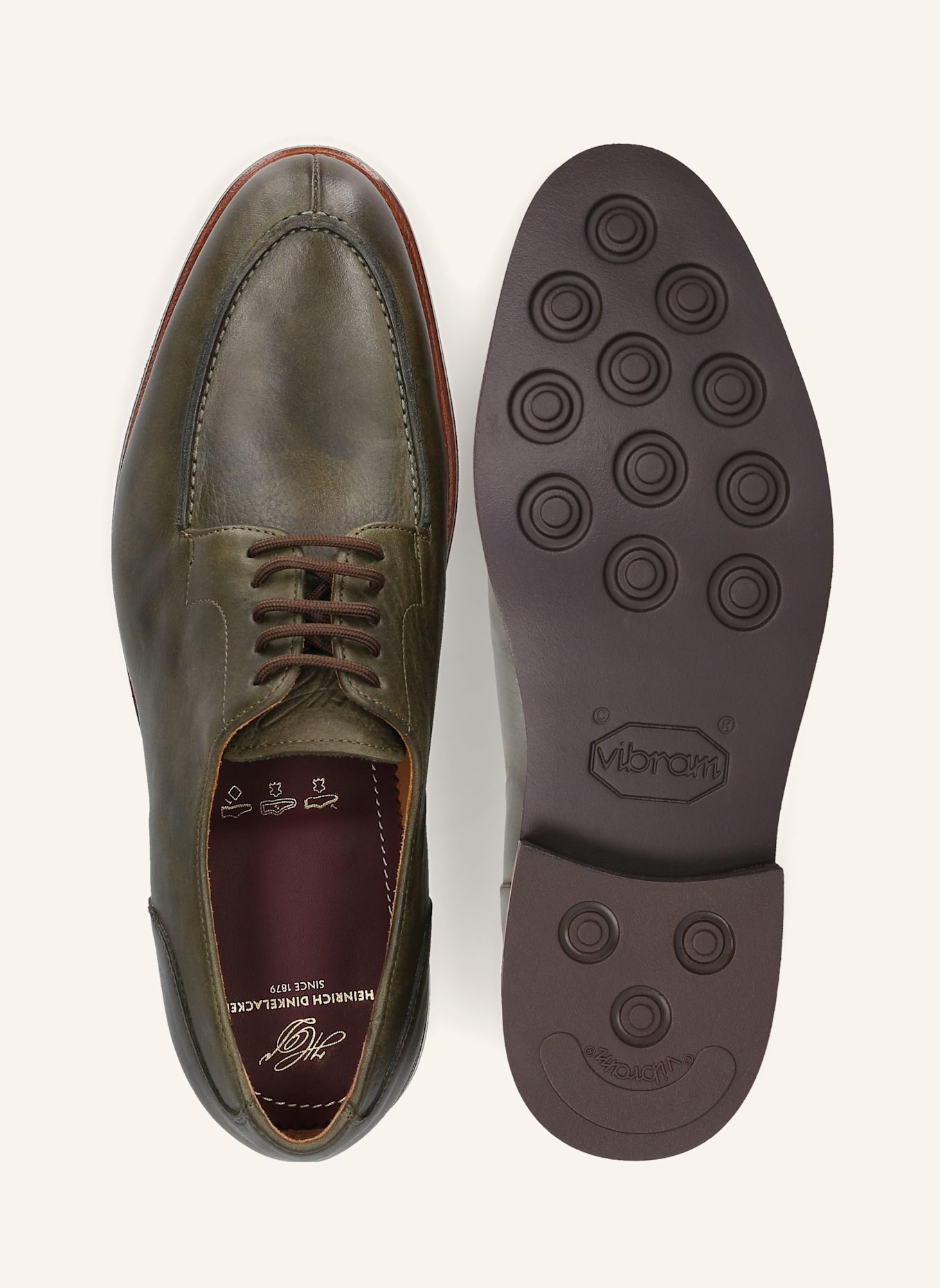 HEINRICH DINKELACKER Schnürer GENF NORWEGER N: DUNKELGRÜN