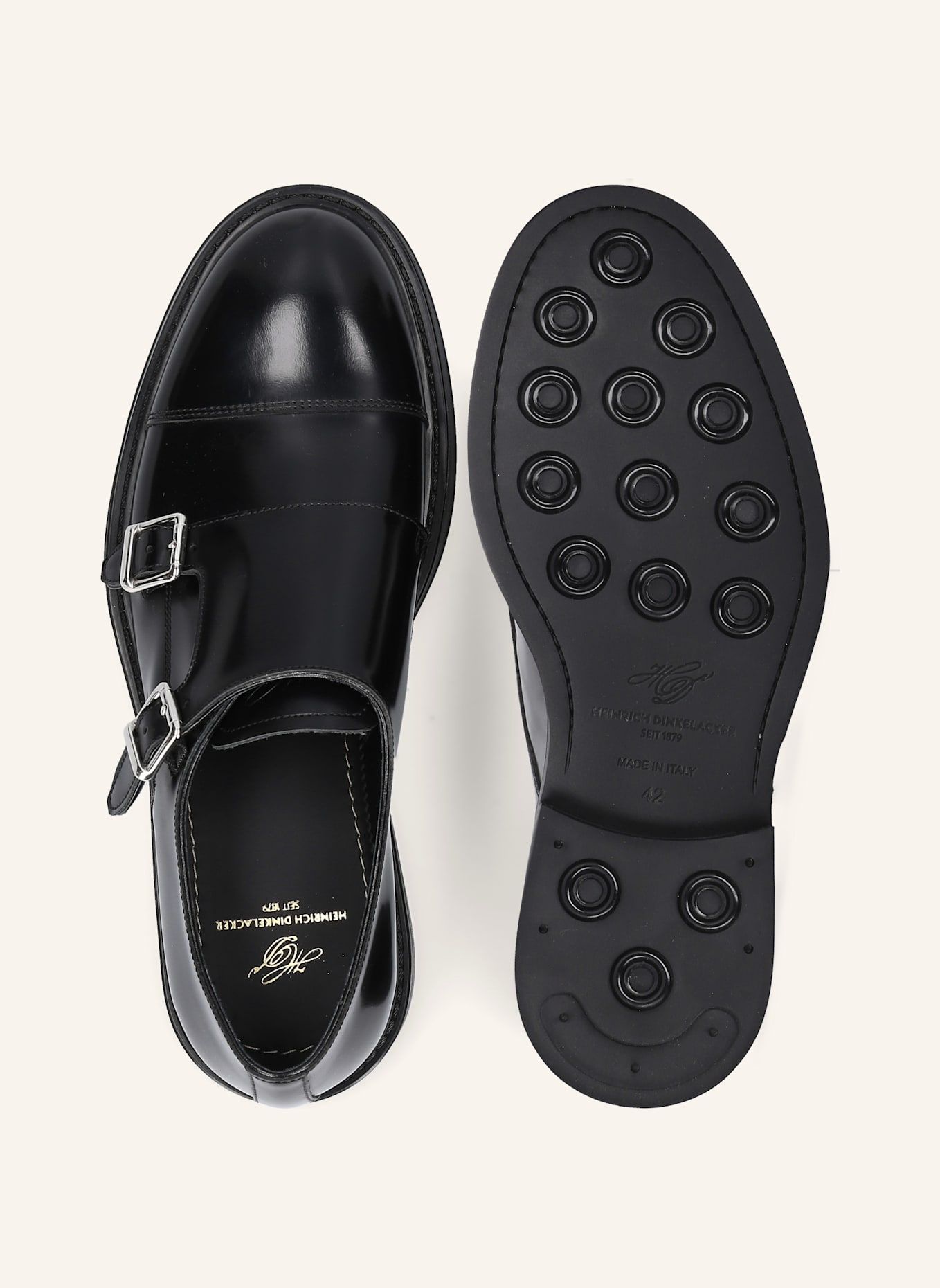 HEINRICH DINKELACKER Schnallenschuh FLORENZ PLAIN CA: SCHWARZ
