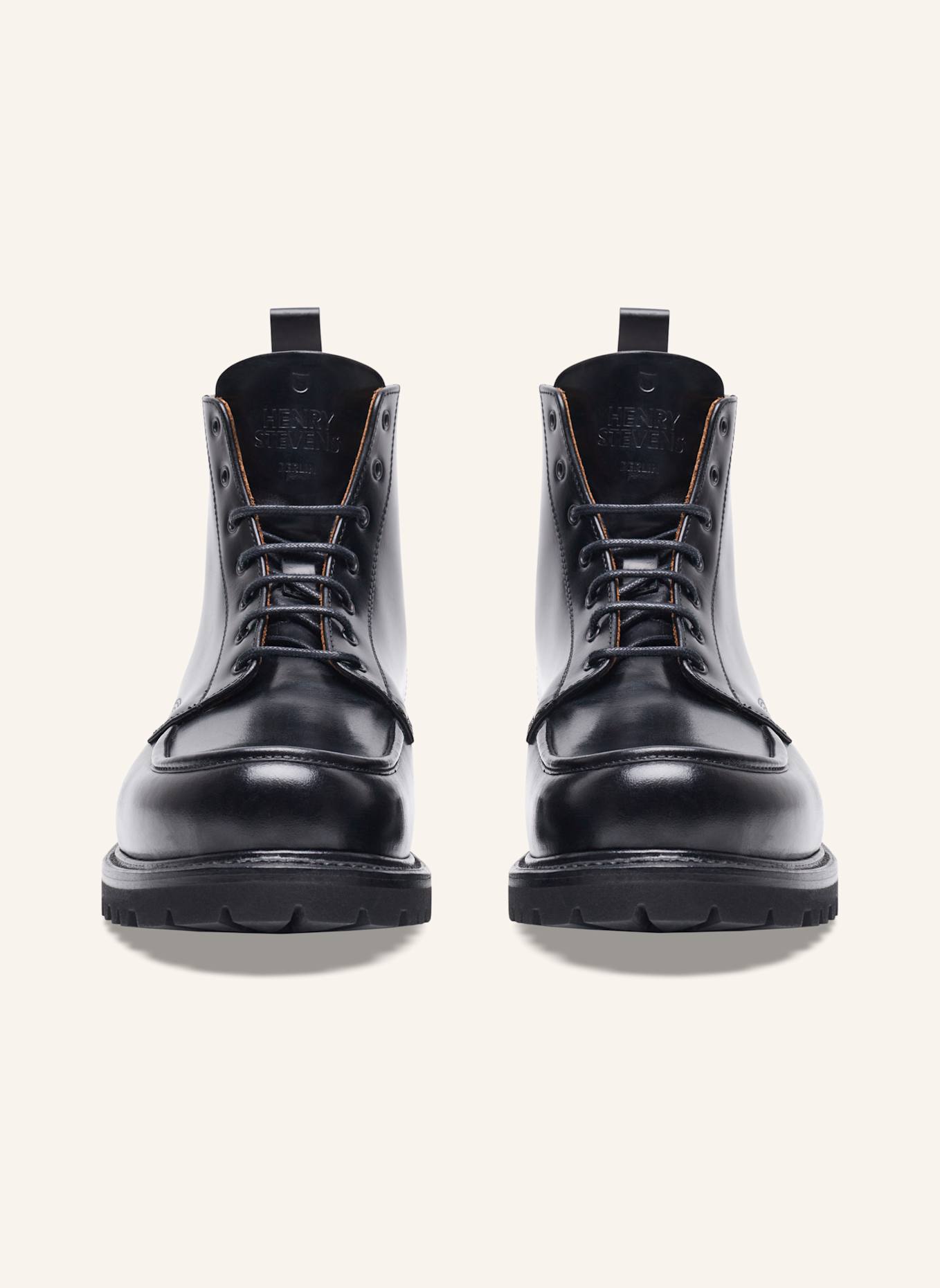 Henry Stevens Schnürboots HARRY NB5: SCHWARZ