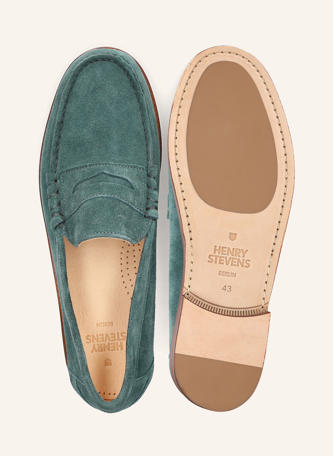 Henry Stevens Loafer RILEY M PL: PETROL