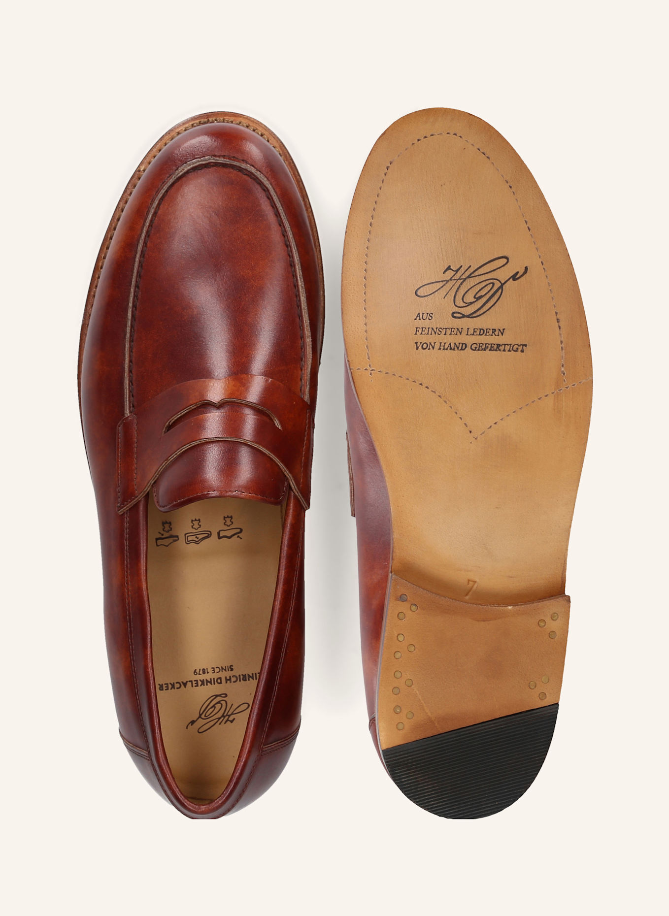 HEINRICH DINKELACKER Slipper WIEN PLAIN TC: BRAUN