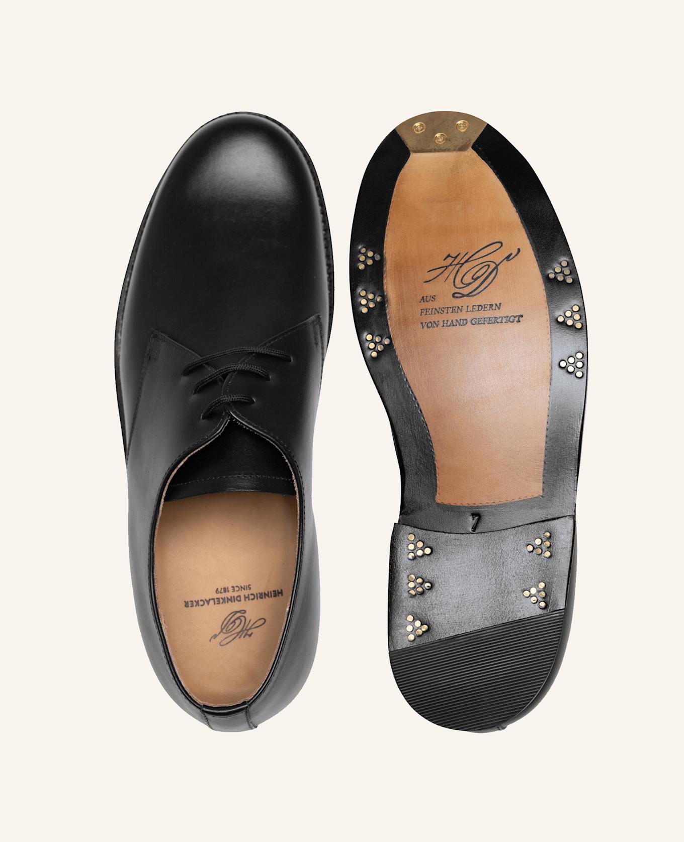 HEINRICH DINKELACKER Schnürer RIO PLAIN BC: SCHWARZ