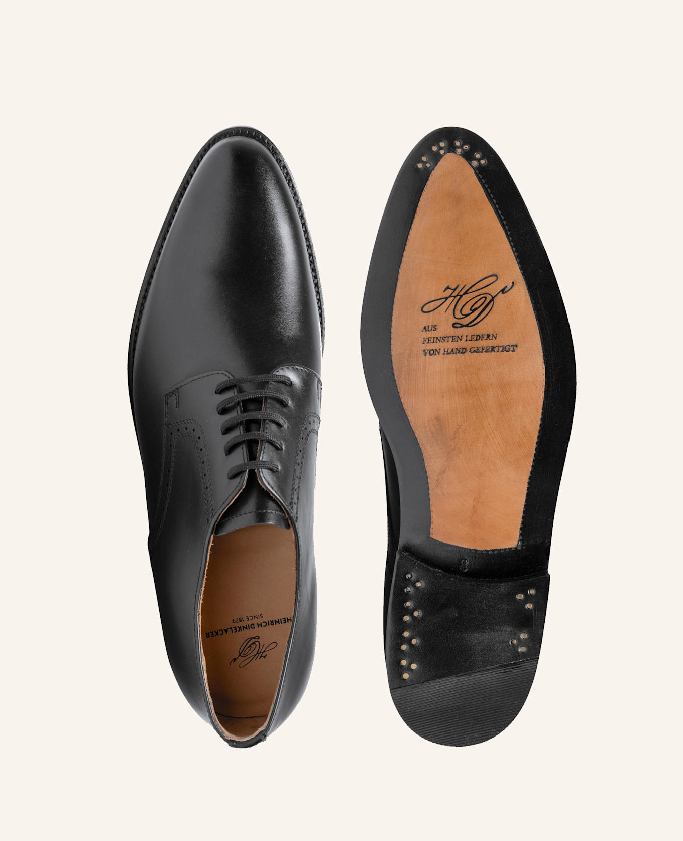 HEINRICH DINKELACKER Schnürer MILANO PLAIN BC: SCHWARZ