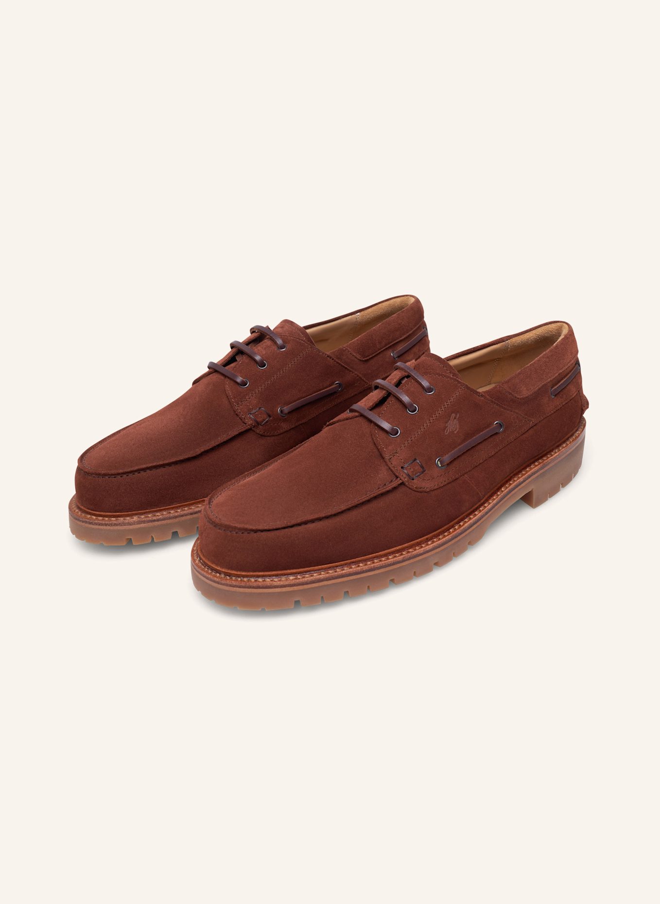 HEINRICH DINKELACKER Bootsschuh MIAMI PLAIN V: BRAUN/ ROT