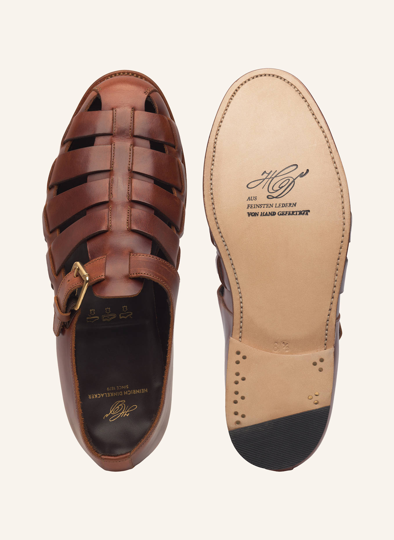 HEINRICH DINKELACKER Sandale LONDON SANDALE MA: COGNAC