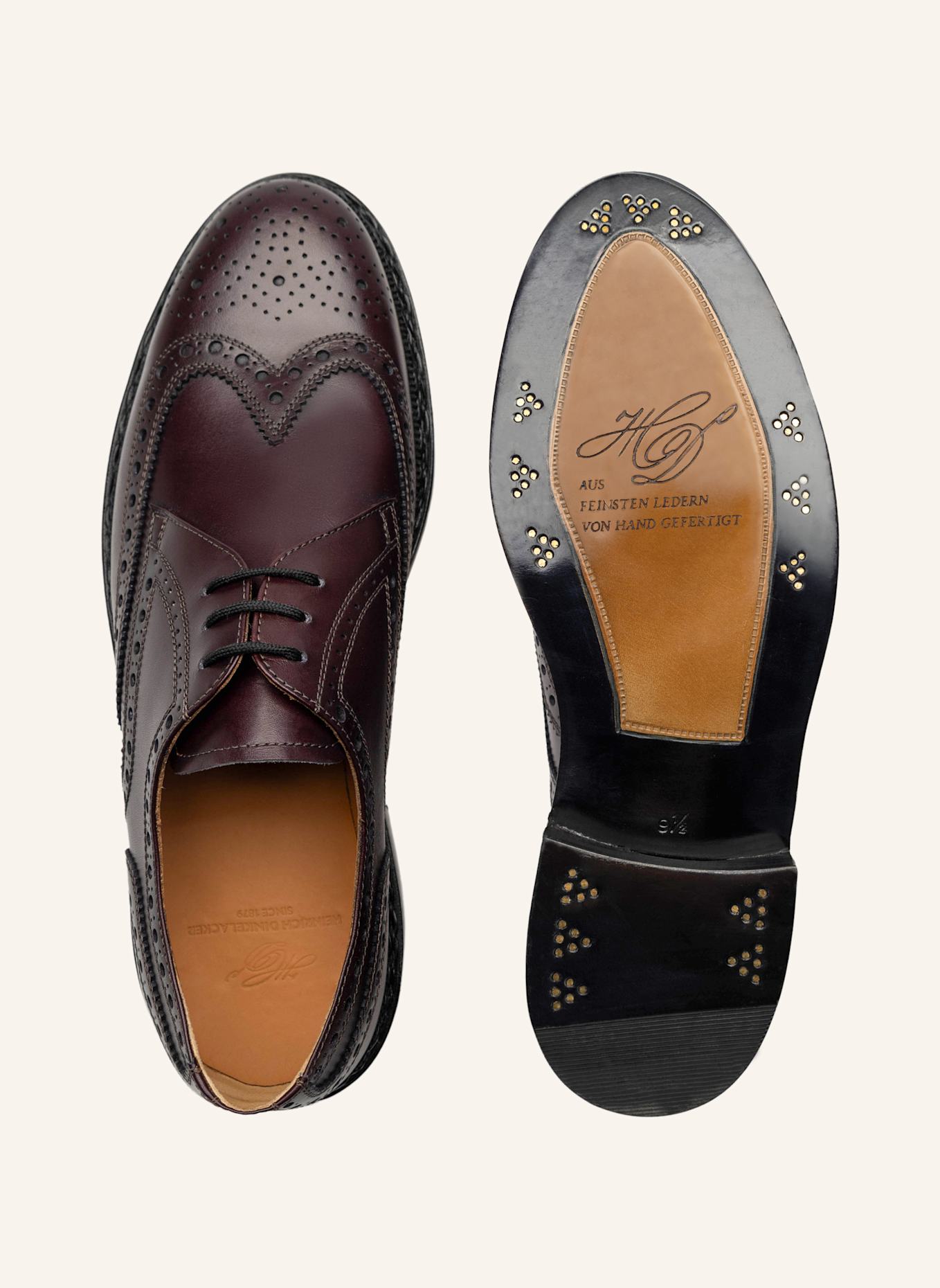 HEINRICH DINKELACKER Schnürer BUDA FULL-BROGUE BC: DUNKELROT
