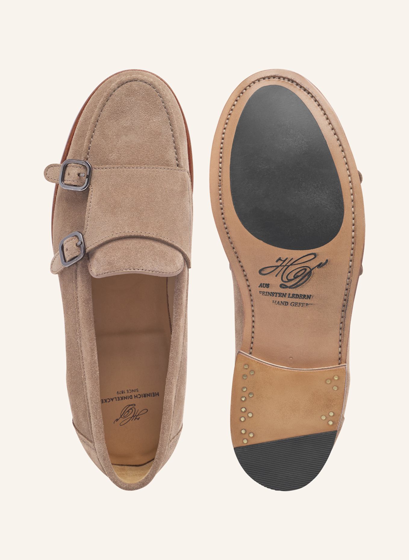 HEINRICH DINKELACKER Loafer WIEN DOUBLE MONK V: BEIGE