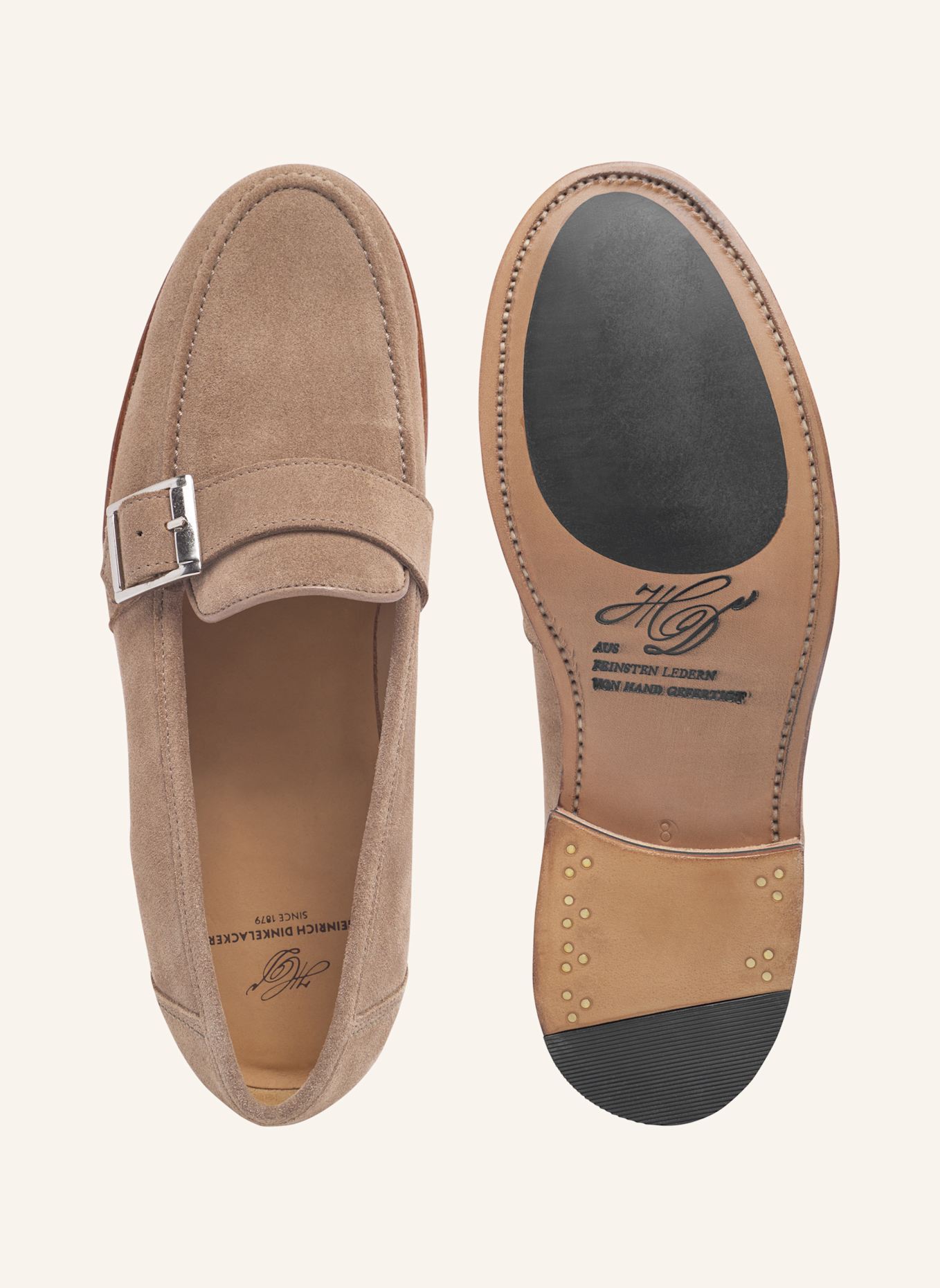 HEINRICH DINKELACKER Loafer WIEN SINGLE MONK V: BEIGE