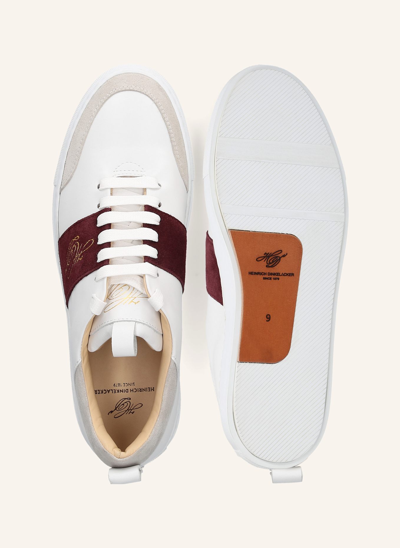 HEINRICH DINKELACKER Sneaker TURIN TENNIS SNEAKER NP: SCHWARZ/ ROT