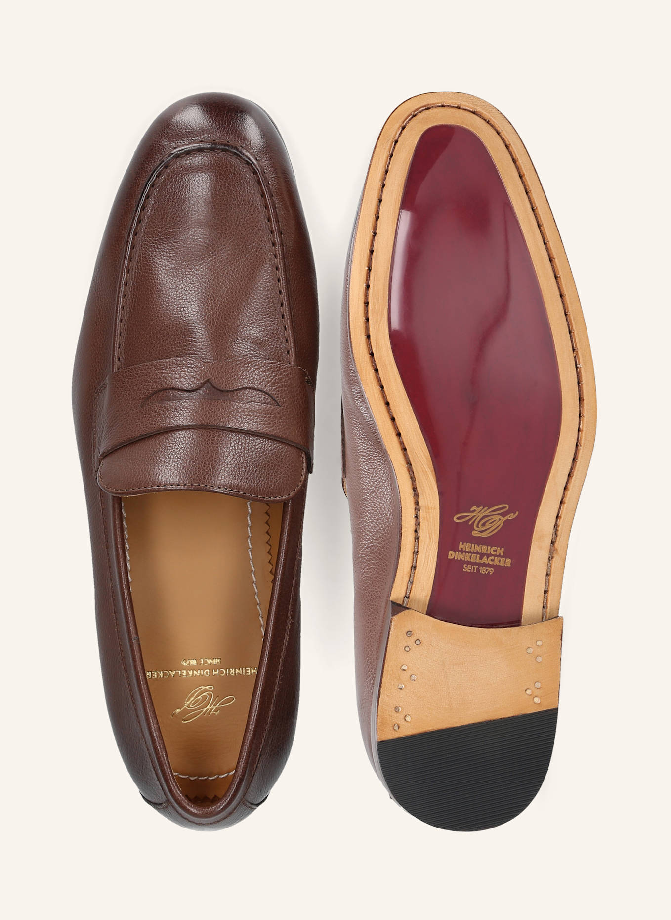HEINRICH DINKELACKER Loafer AMALFI PLAIN W: DUNKELBRAUN