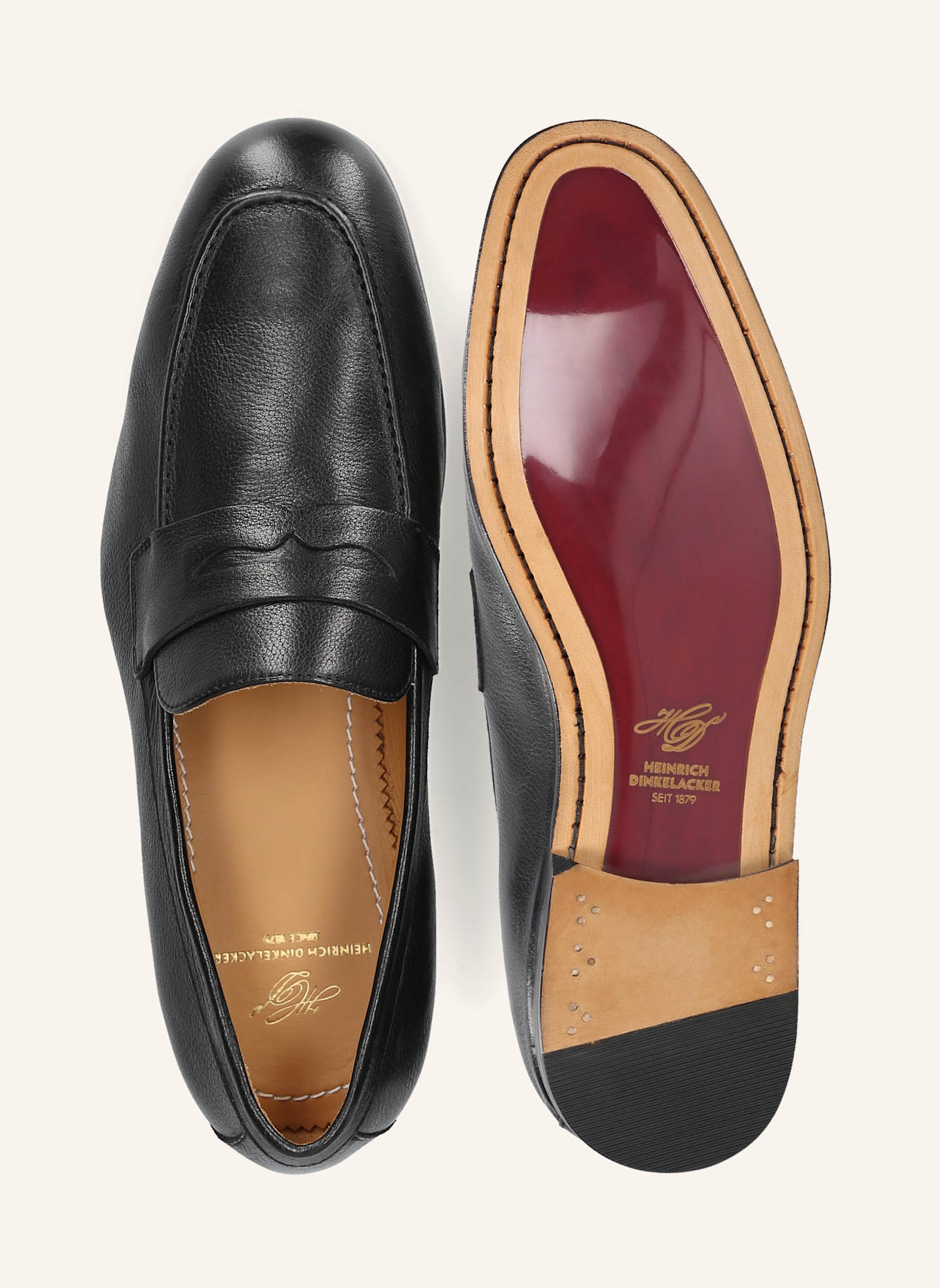 HEINRICH DINKELACKER Loafer AMALFI PLAIN W: SCHWARZ