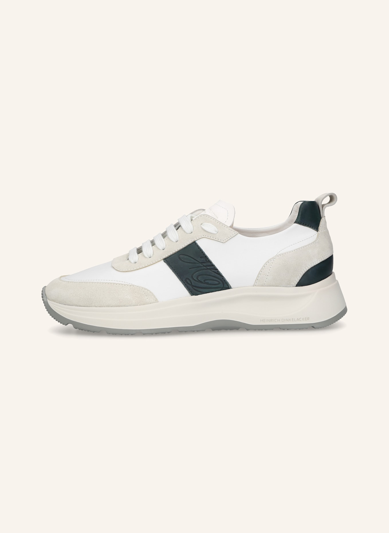 HEINRICH DINKELACKER Sneaker TORONTO SNEAKER CL: WEISS/ PETROL